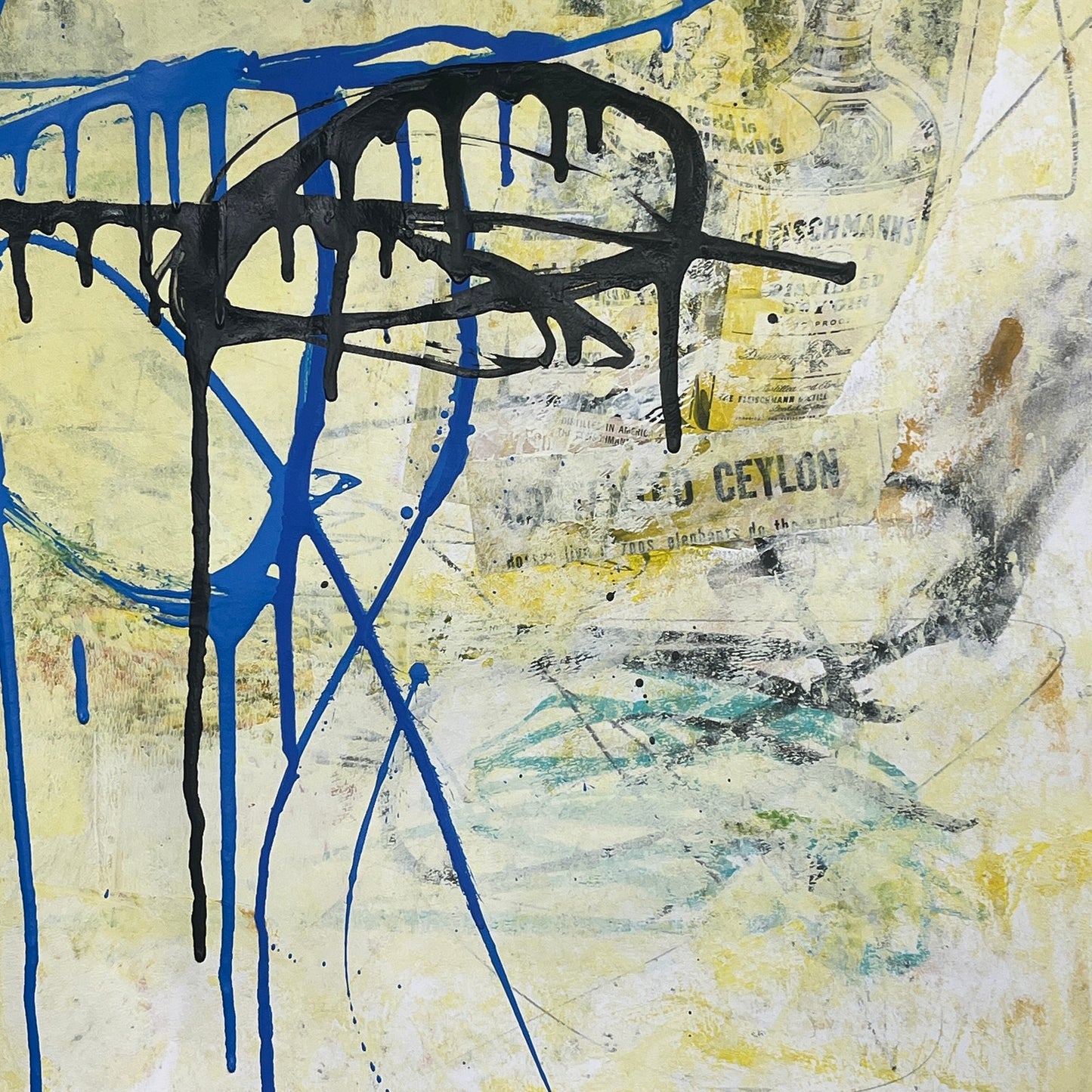 Original Mixed Media Abstract Modern Art Painting 18x24 "Vertant" Signed