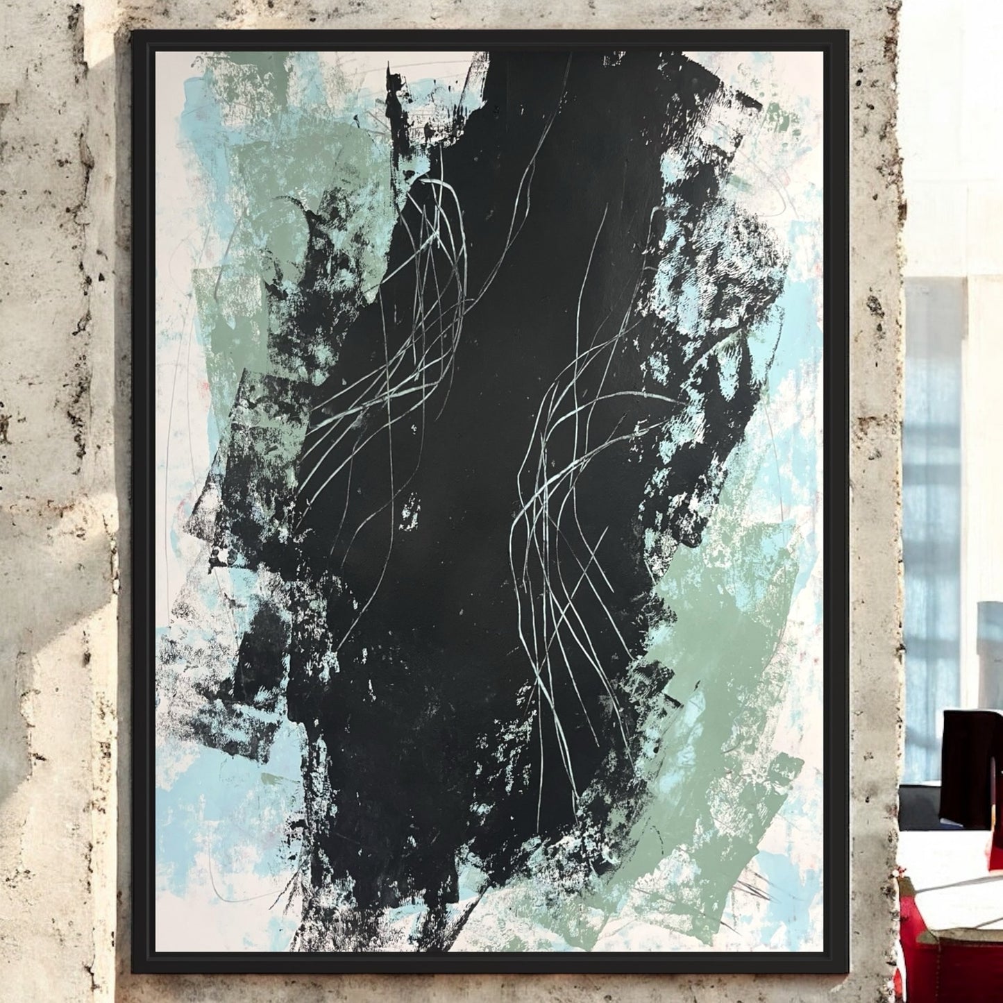 Original Mixed Media Abstract Modern Art Painting 18x24 "Affusion" Signed