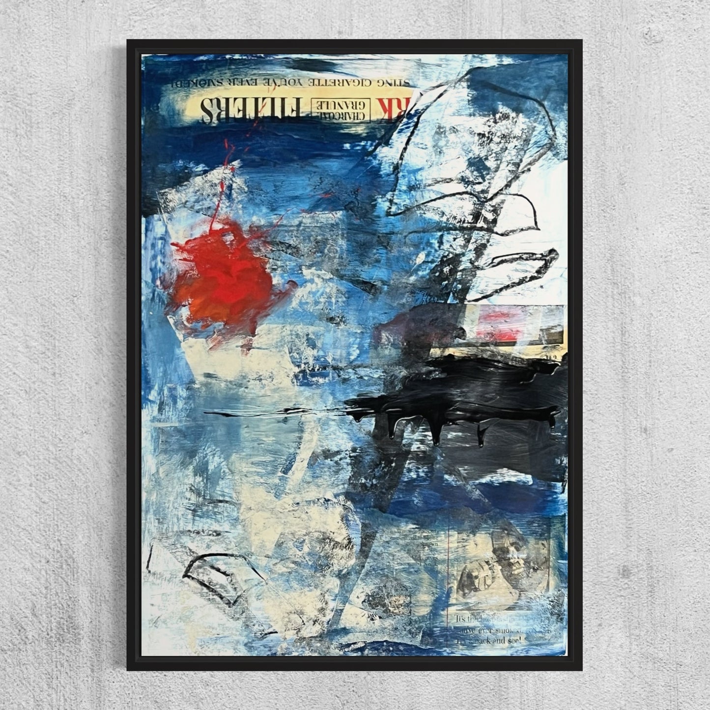 Original Mixed Media Abstract Modern Art Painting 18x24 “Filters" Signed