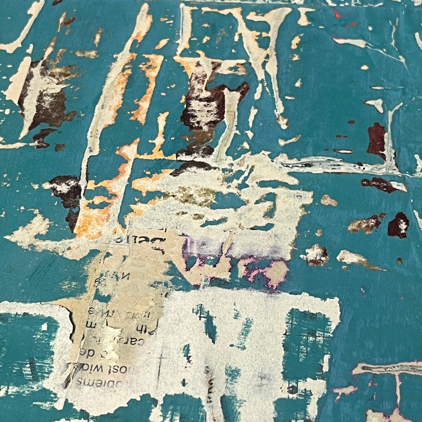 Original Mixed Media Abstract Art Collage Painting 11x14 "Coarse"