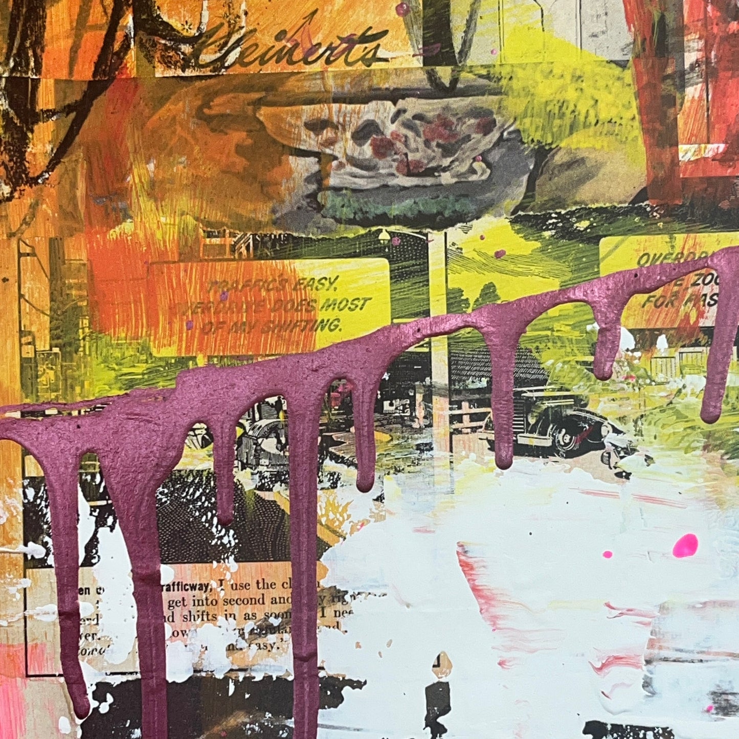 Original Mixed Media Abstract Modern Art Painting 18x24 "Pyrrhous" Signed
