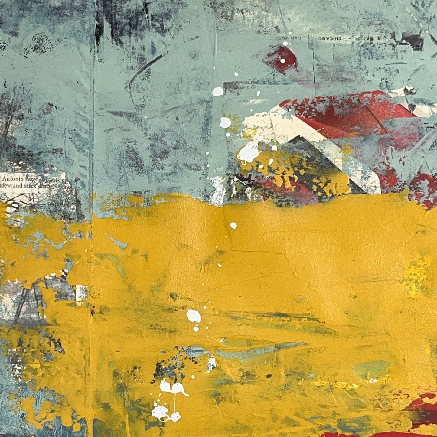 Original Mixed Media Abstract Modern Art Painting 24x36 "Cepaceous" Signed
