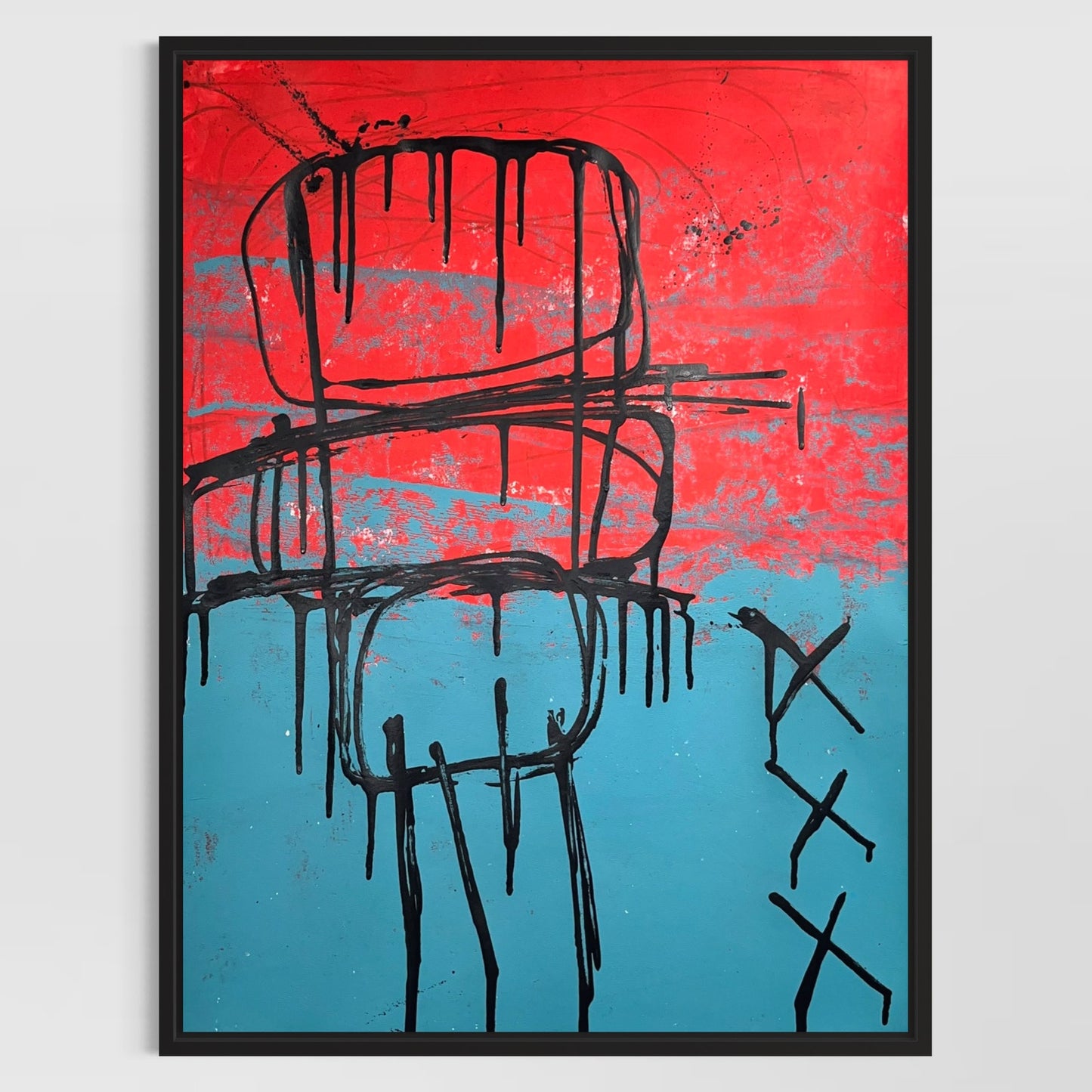 Original Mixed Media Abstract Modern Art Painting 18x24 "Polyonym" Signed