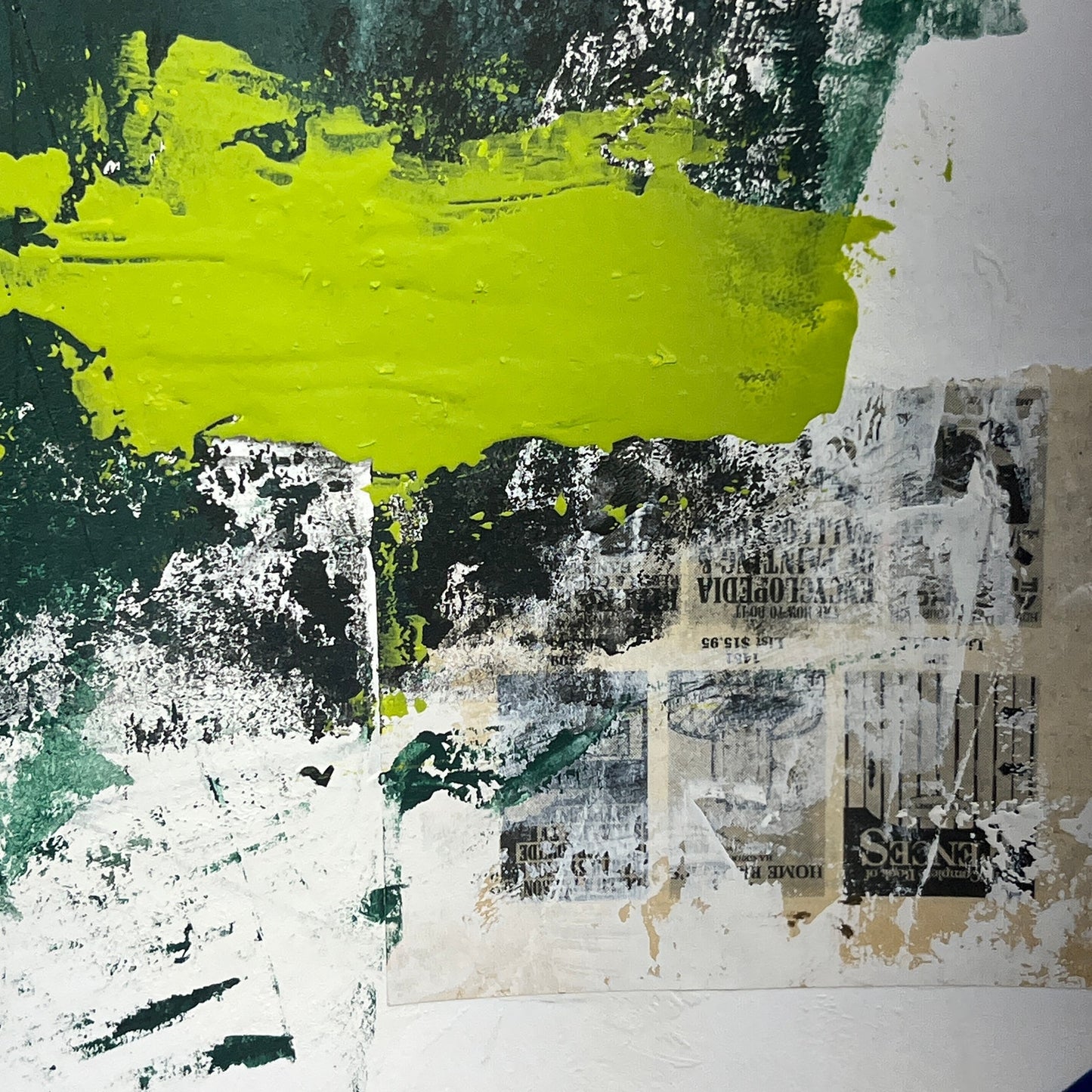 Original Mixed Media Abstract Modern Art Painting 18x24 "Plantigrade" Signed