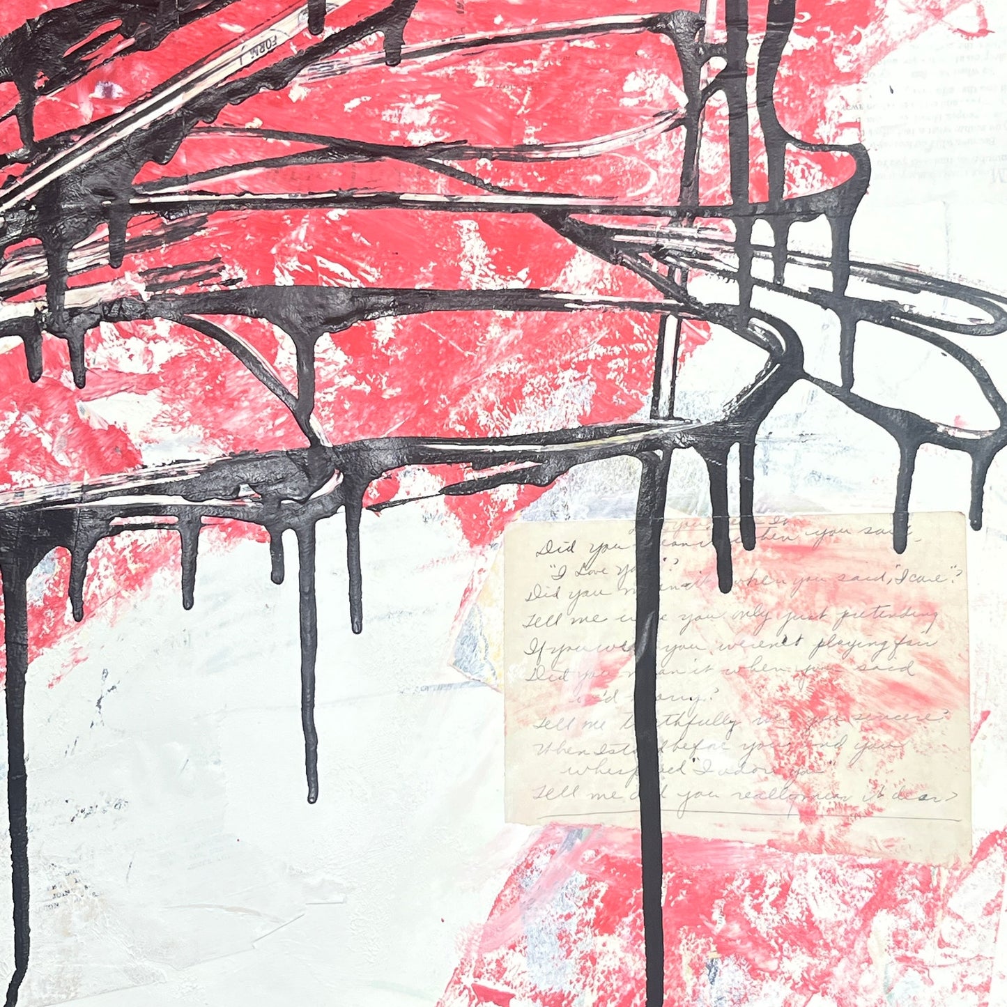 Original Mixed Media Abstract Modern Art Painting 18x24 "Clyster" Signed