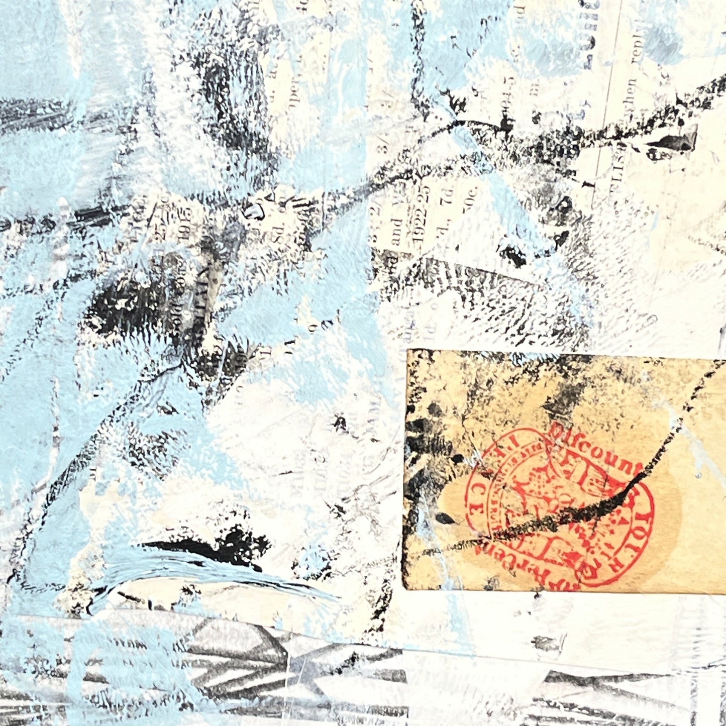 Original Mixed Media Abstract Modern Art Painting 18x24 "Affray" Signed