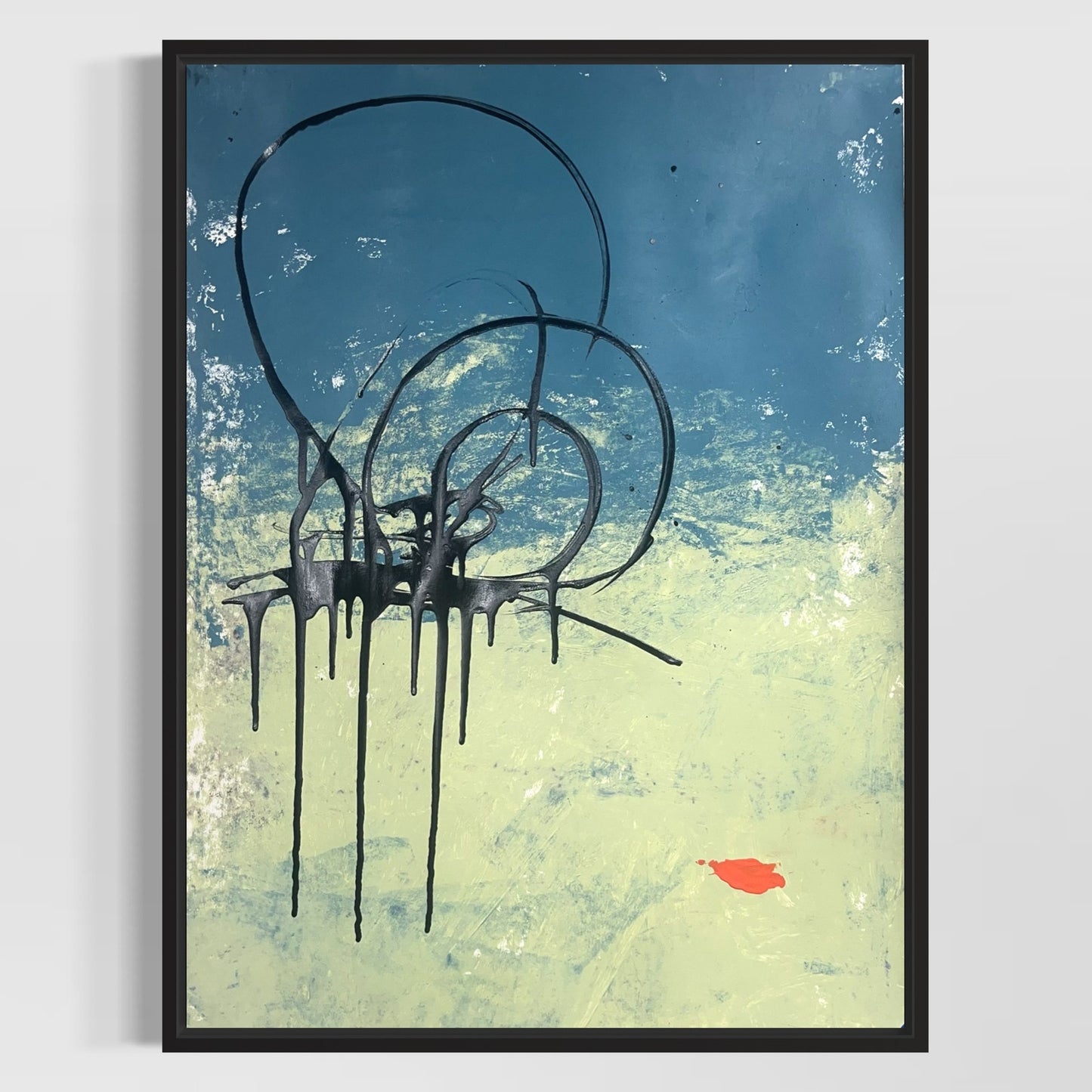 Original Mixed Media Abstract Modern Art Painting 18x24 "Rangiferine" Signed