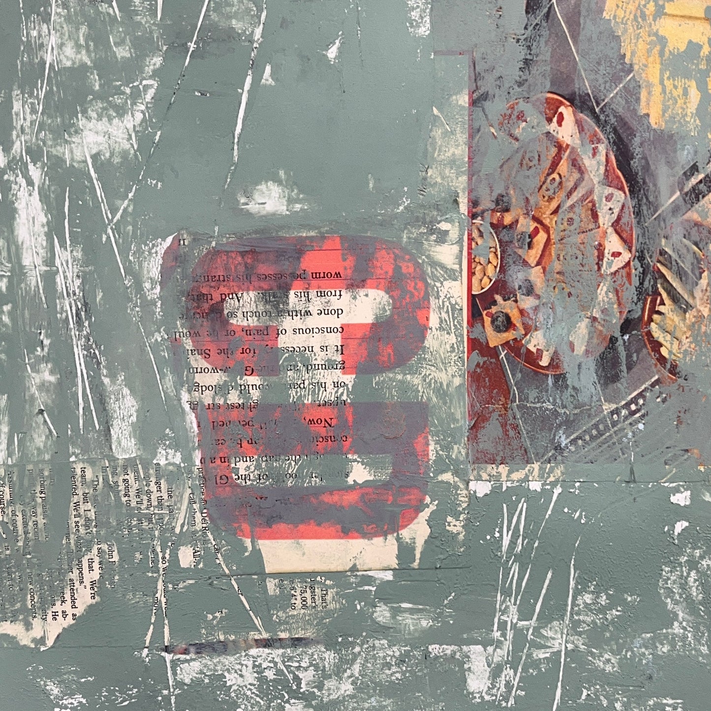 Original Mixed Media Abstract Modern Art Painting 18x24 "Plinth" Signed