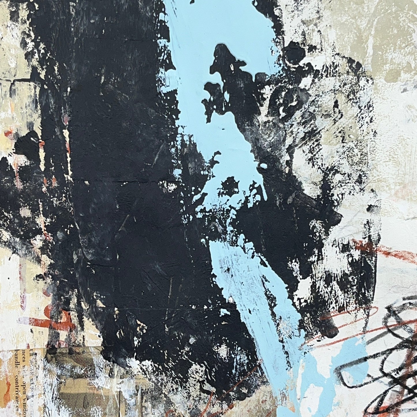 Original Mixed Media Abstract Modern Art Painting 18x24 "Loess" Signed