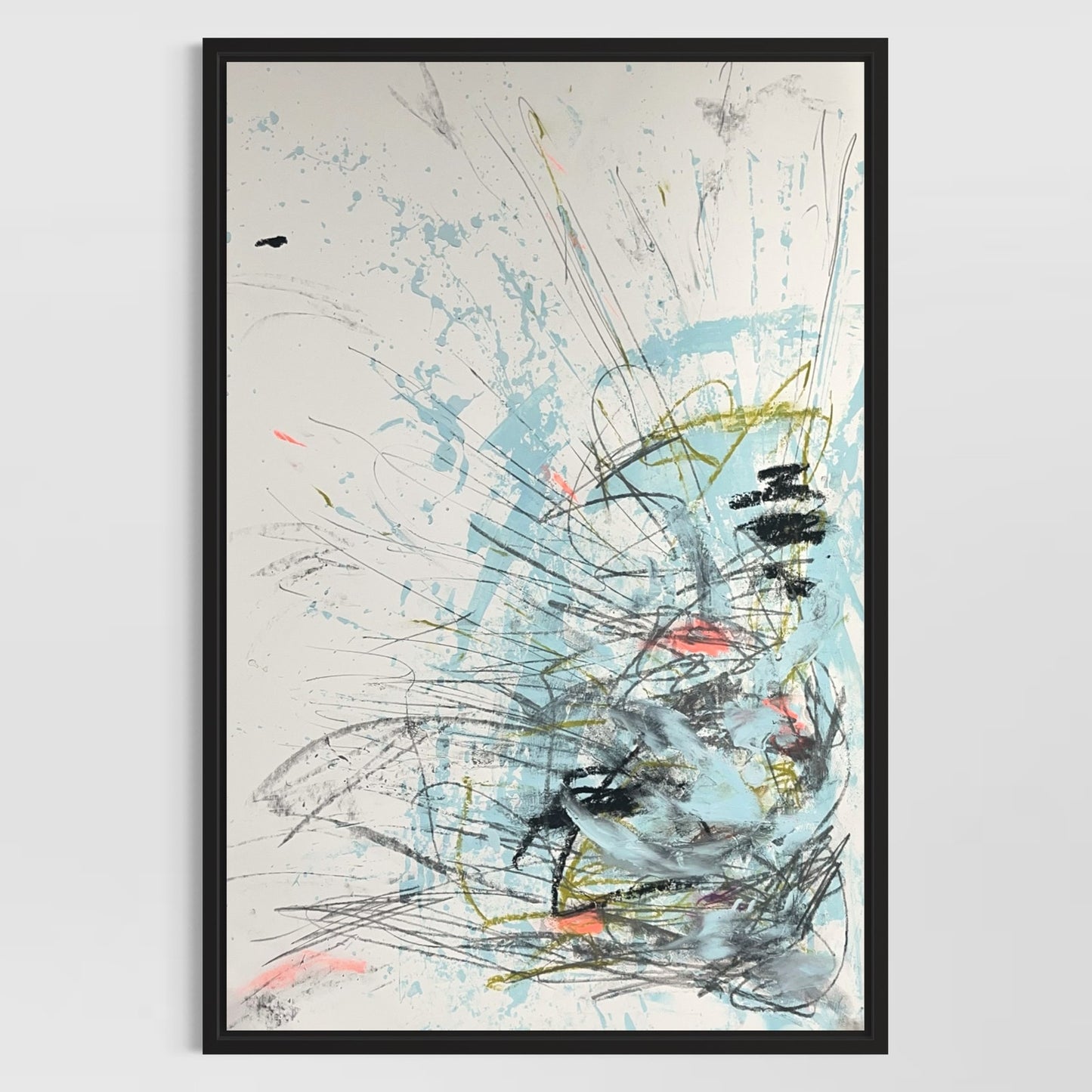 Original Mixed Media Abstract Modern Art Painting 18x24 "Significs" Signed