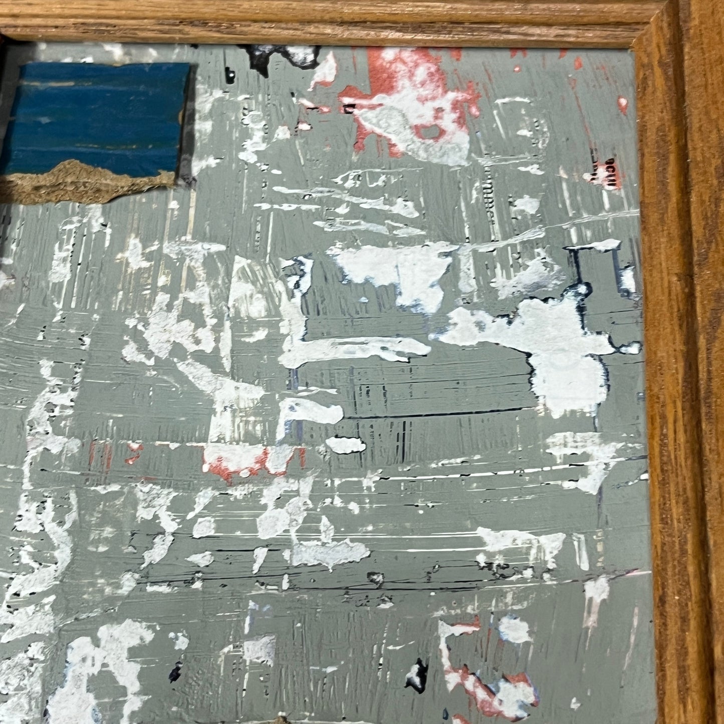 Original Framed Mixed Media Contemporary Art Collage 7x9 "Bellow"