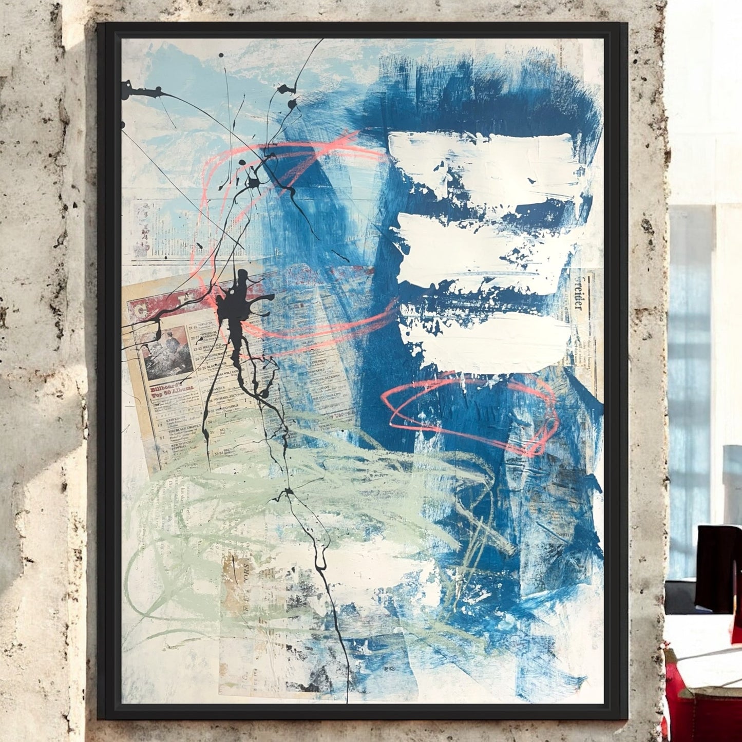 Original Mixed Media Abstract Modern Art Painting 18x24 "Ostraceous" Signed