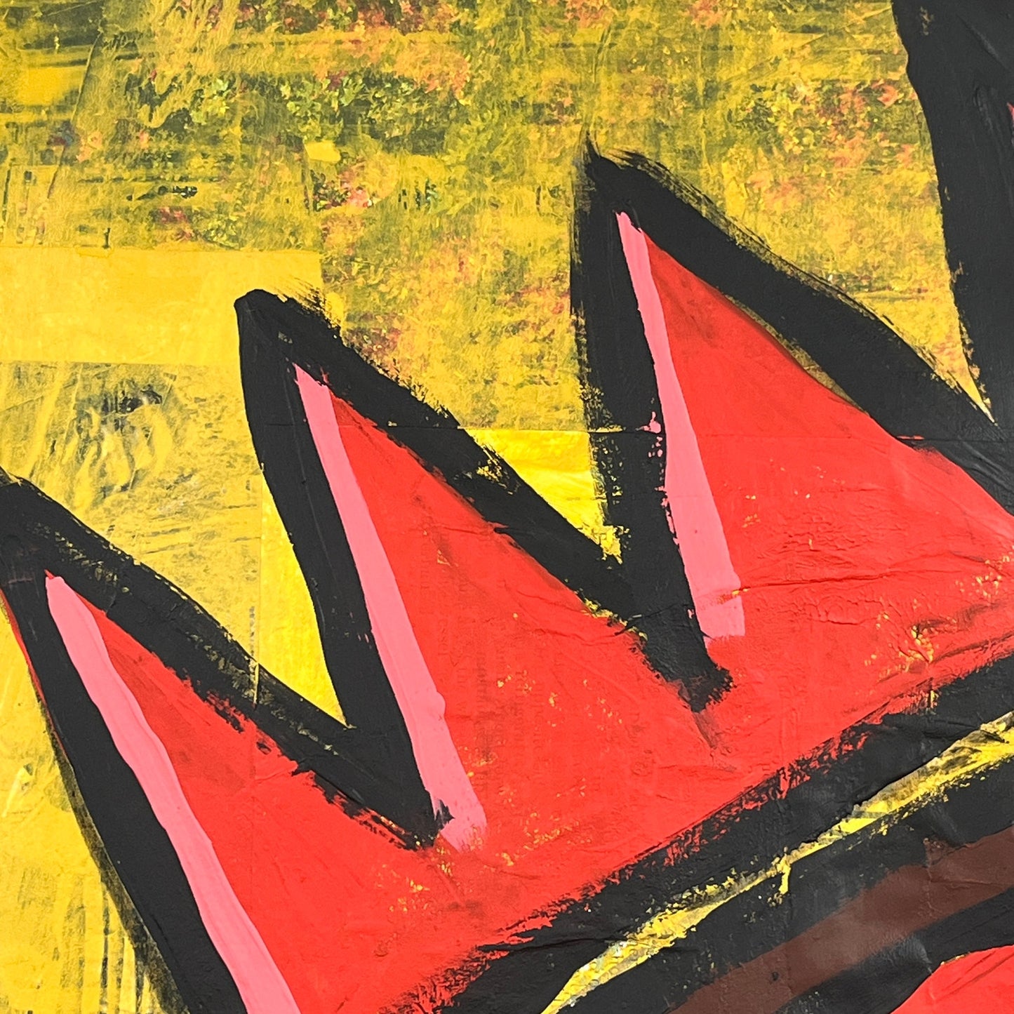 Original Mixed Media Abstract Modern Art Painting 18x24 "Catadioptric" Signed