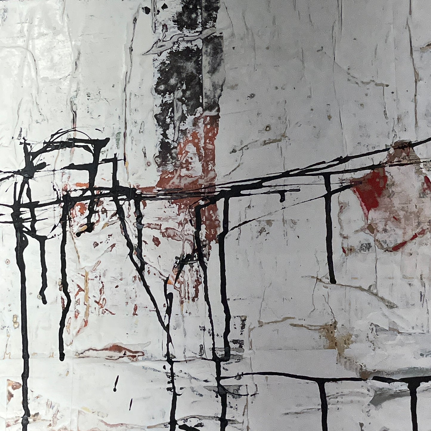 Original Mixed Media Abstract Modern Art Painting 24x36 "Dialogue" Signed