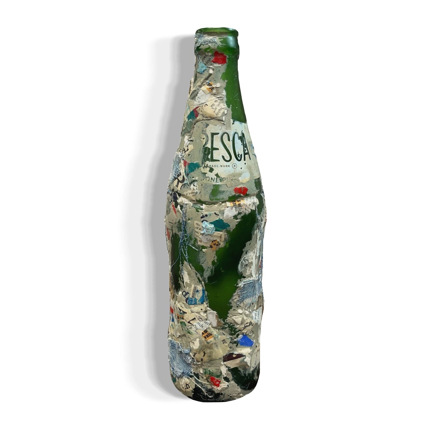 Original Assemblage Found Object Sculpture "1970s Fresca Bottle"