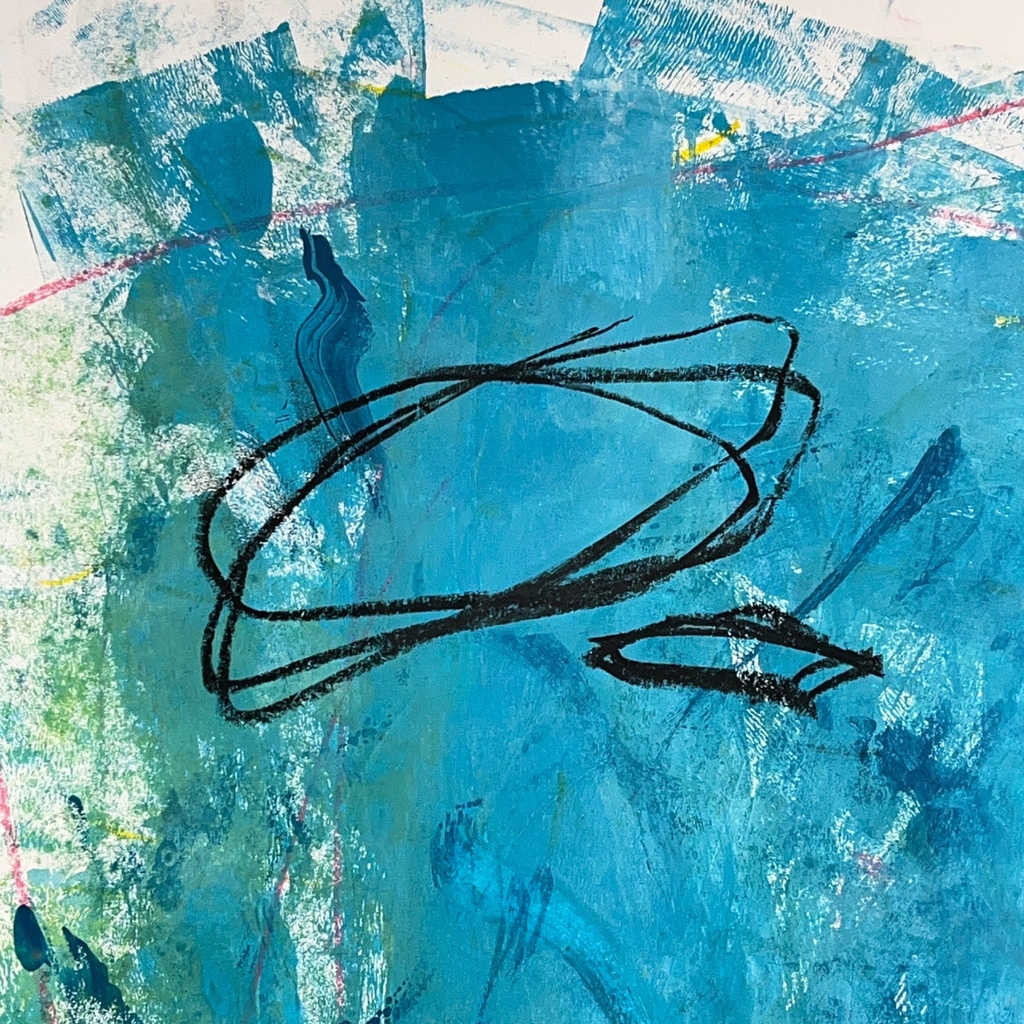 Original Mixed Media Abstract Modern Art Painting 24x36 "Physiologus" Signed