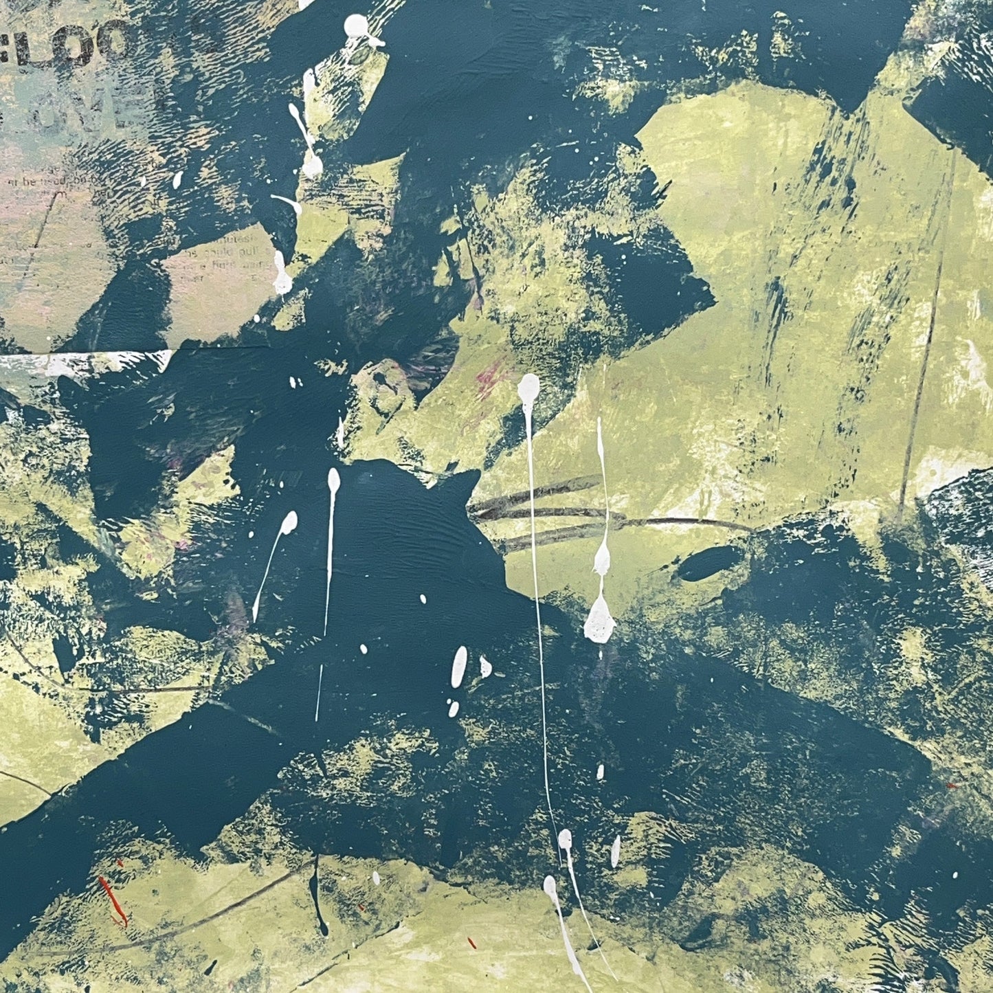Original Mixed Media Abstract Modern Art Painting 24x36 "CWV" Signed