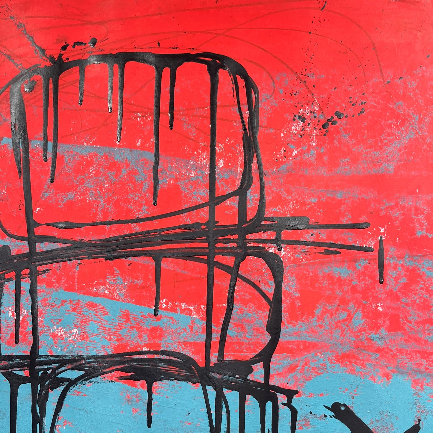 Original Mixed Media Abstract Modern Art Painting 18x24 "Polyonym" Signed