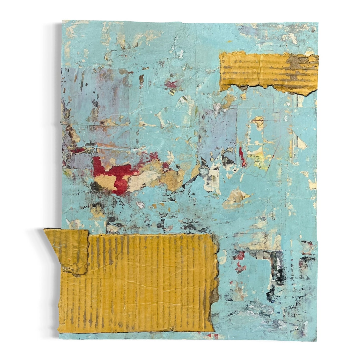 Original Mixed Media Abstract Art Collage Painting 11x14 "Externality"