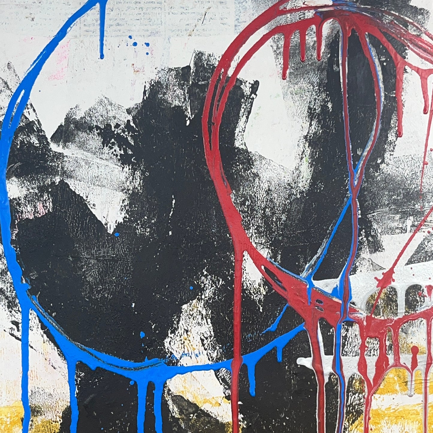 Original Mixed Media Abstract Modern Art Painting 18x24 "Miticide" Signed