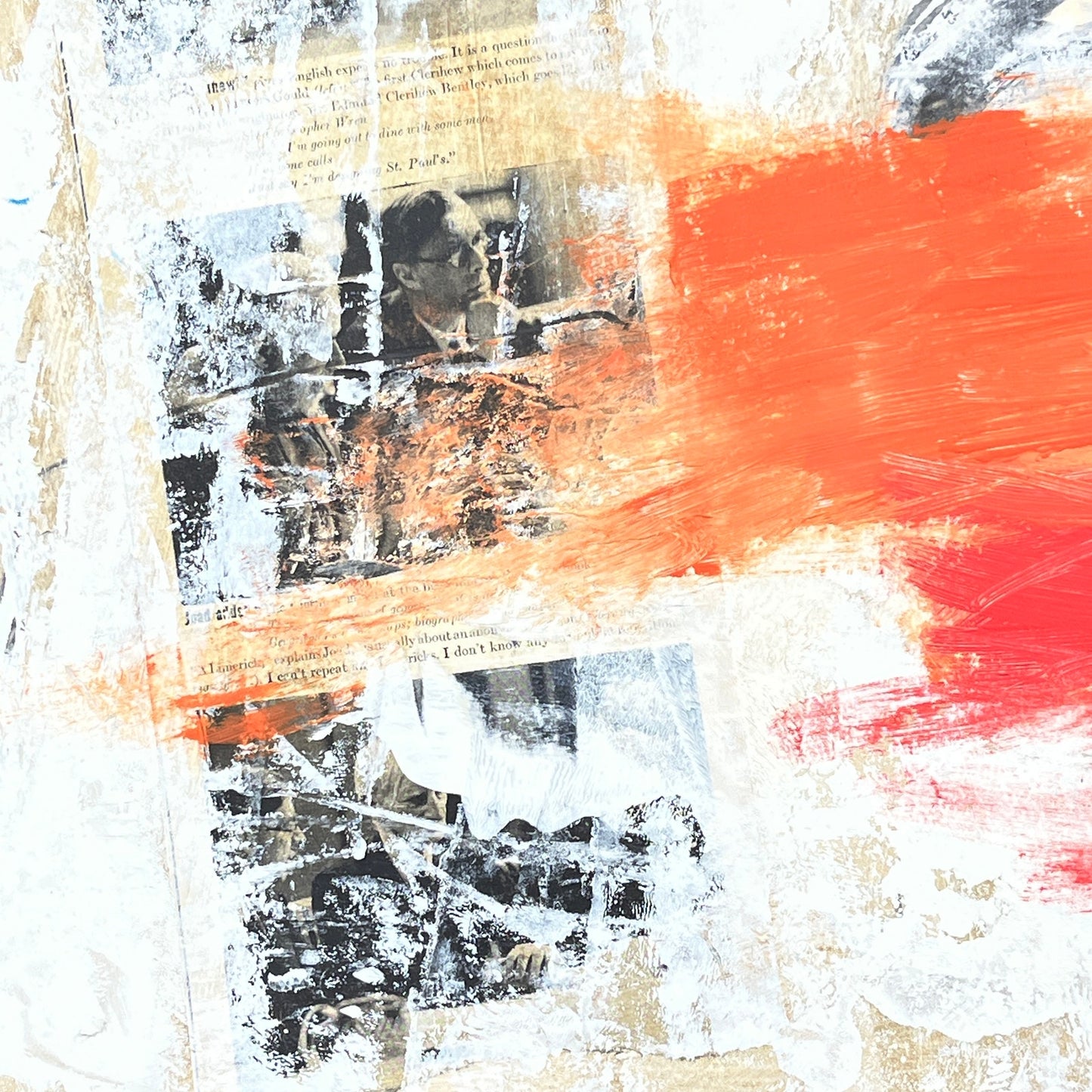 Original Mixed Media Abstract Modern Art Painting 18x24 "Gold" Signed