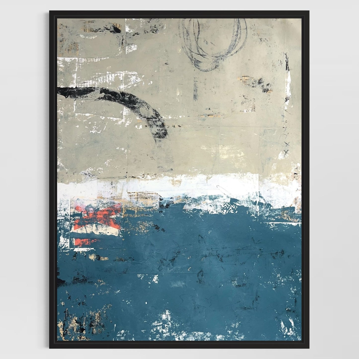 Original Mixed Media Abstract Modern Art Painting 18x24 "Prospice II" Signed