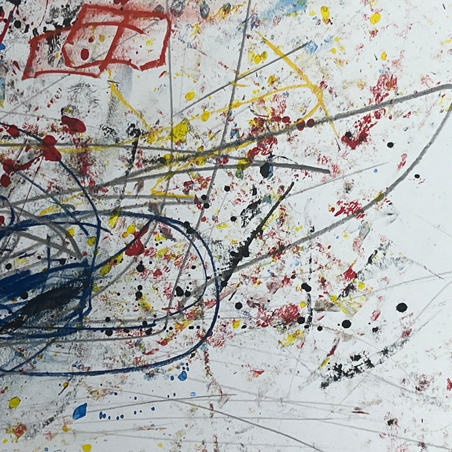Original Mixed Media Abstract Modern Art Painting 18x24 "Metopic" Signed