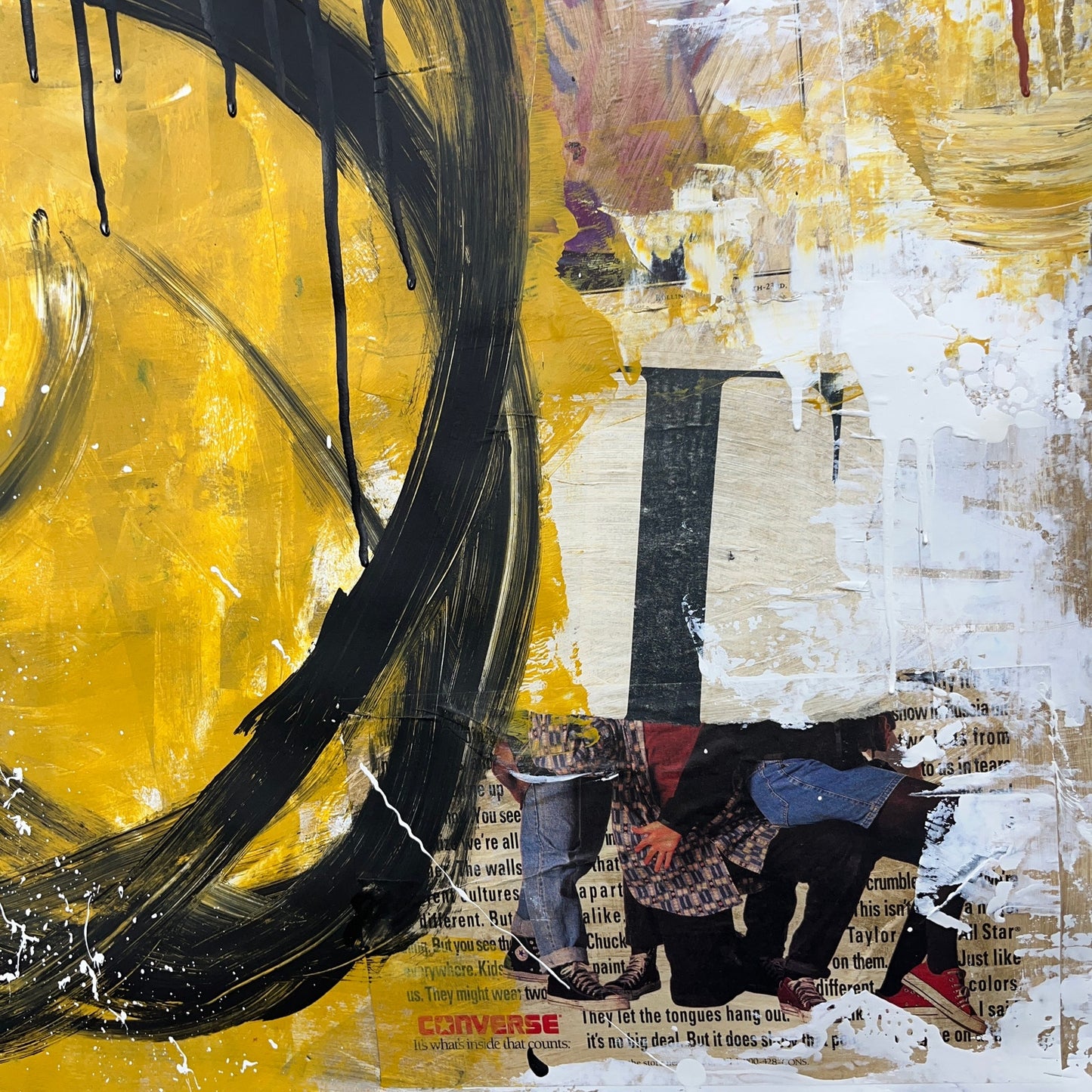 Original Mixed Media Abstract Modern Art Painting 24x36 "GIA" Signed