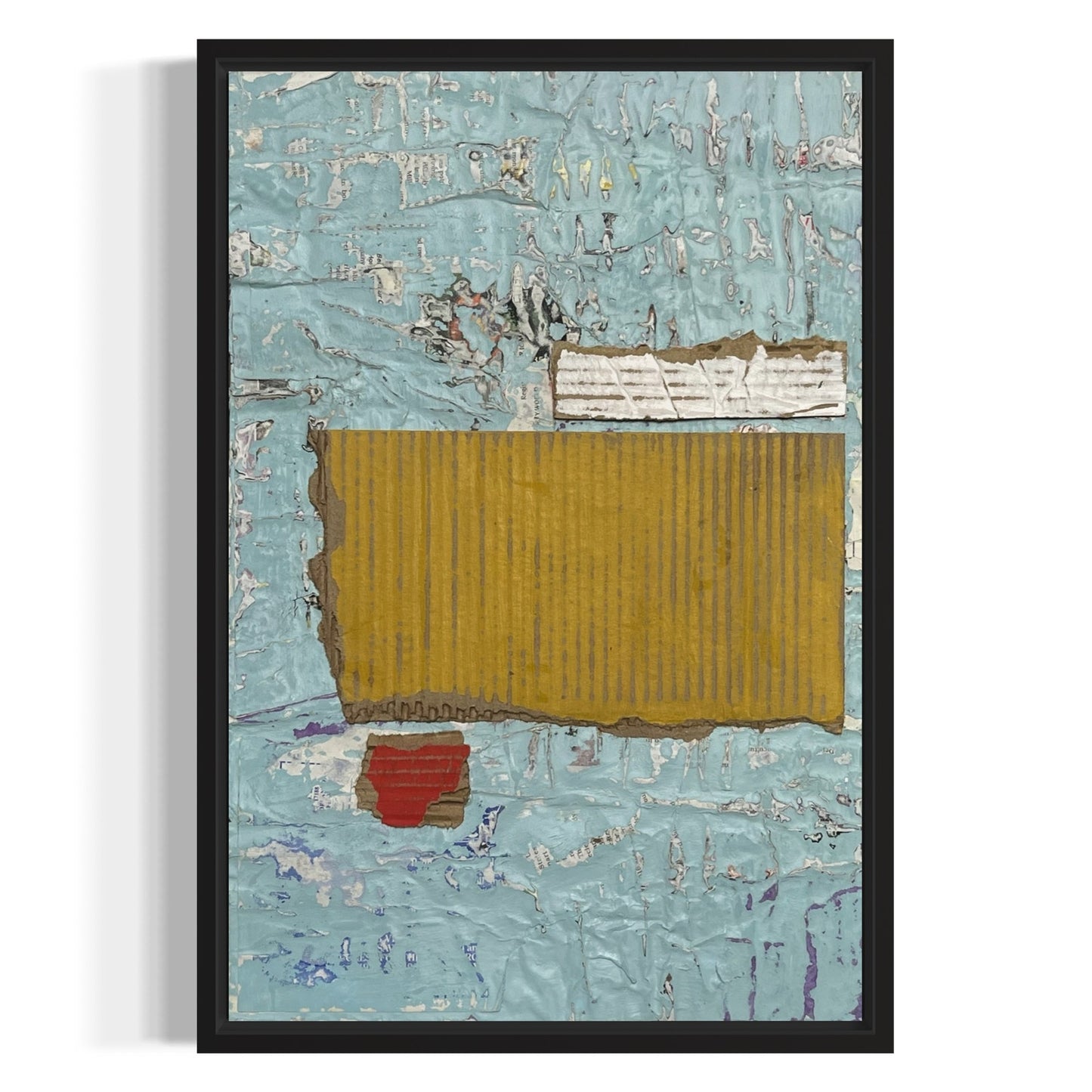 Original Framed Mixed Media Modern Art Collage Painting 12x18 "Mandrill"