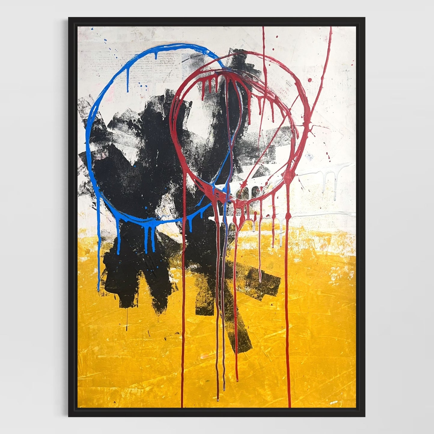 Original Mixed Media Abstract Modern Art Painting 18x24 "Miticide" Signed