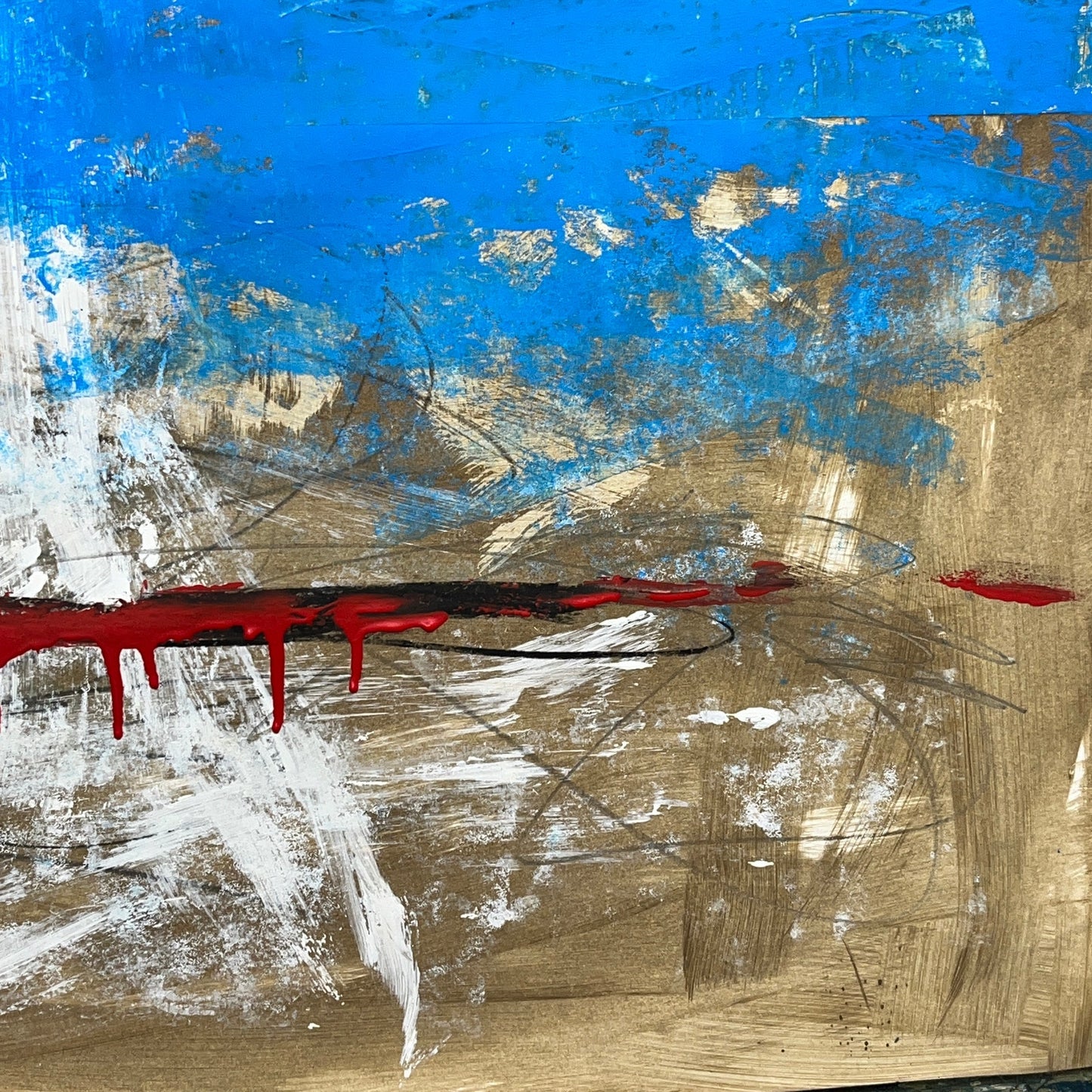 Original Mixed Media Abstract Modern Art Painting 24x36 "Soul Sister" Signed