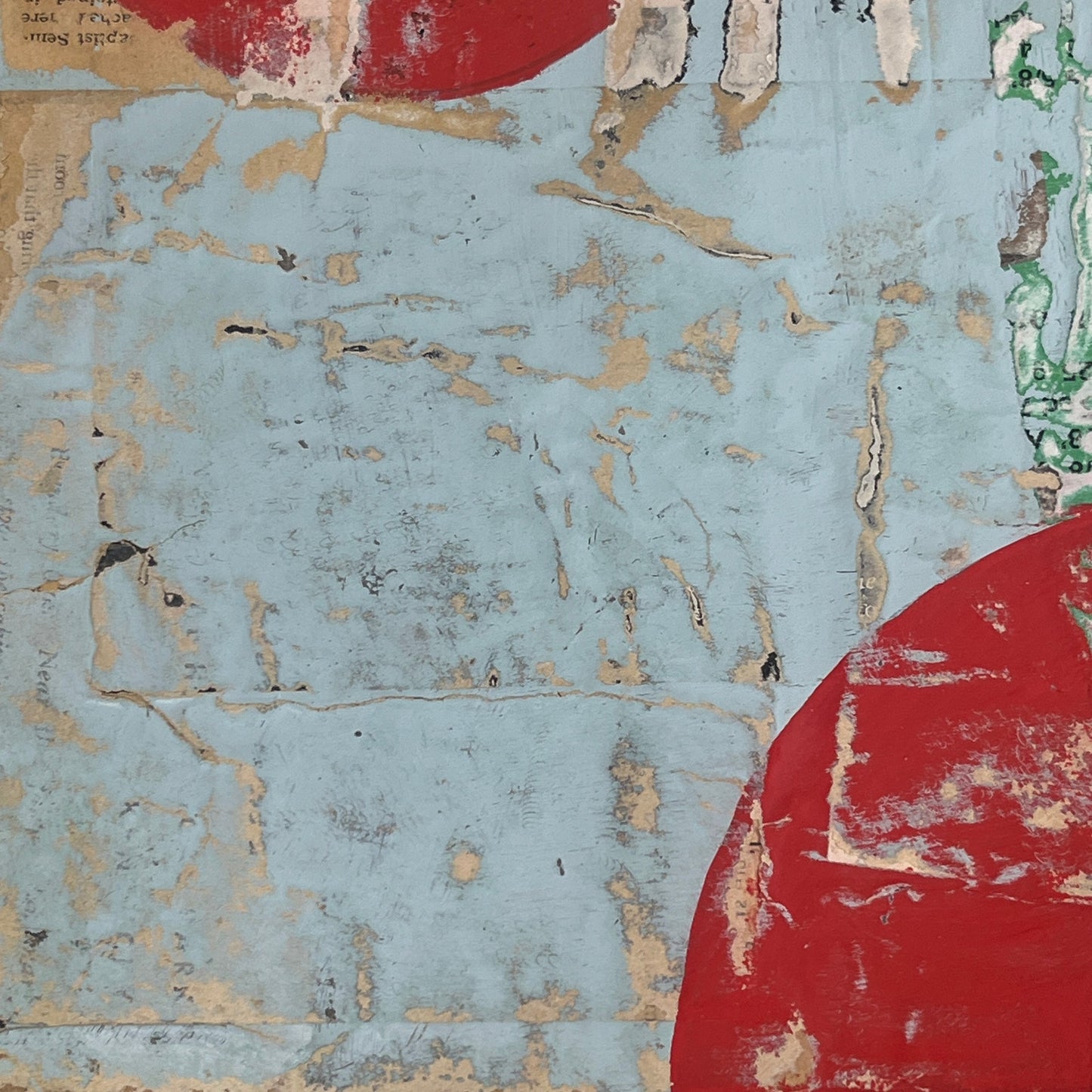 Original Framed Mixed Media Modern Art Collage Painting 12x18 "Trochiform"