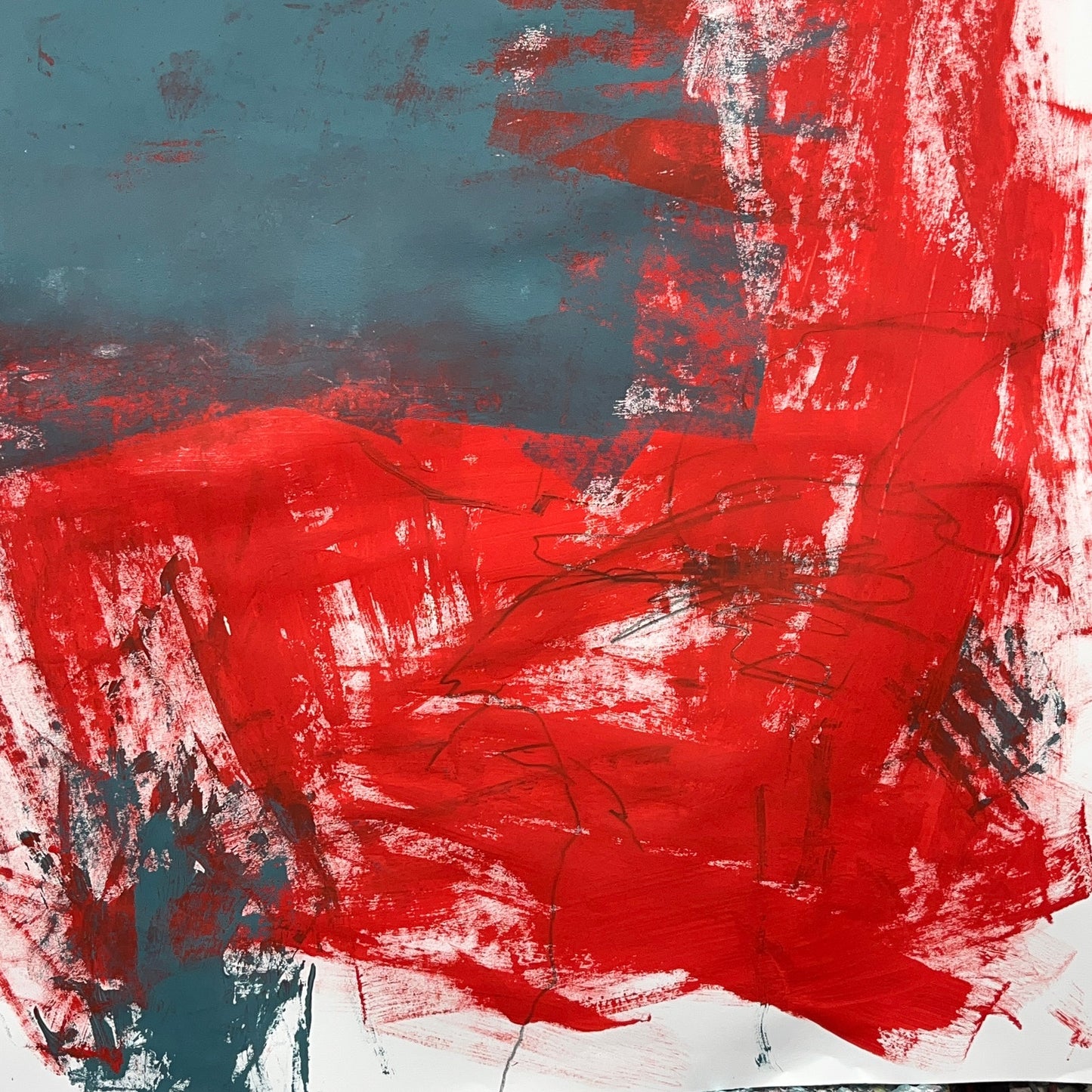 Original Mixed Media Abstract Modern Art Painting 24x36 "Esemplasy" Signed