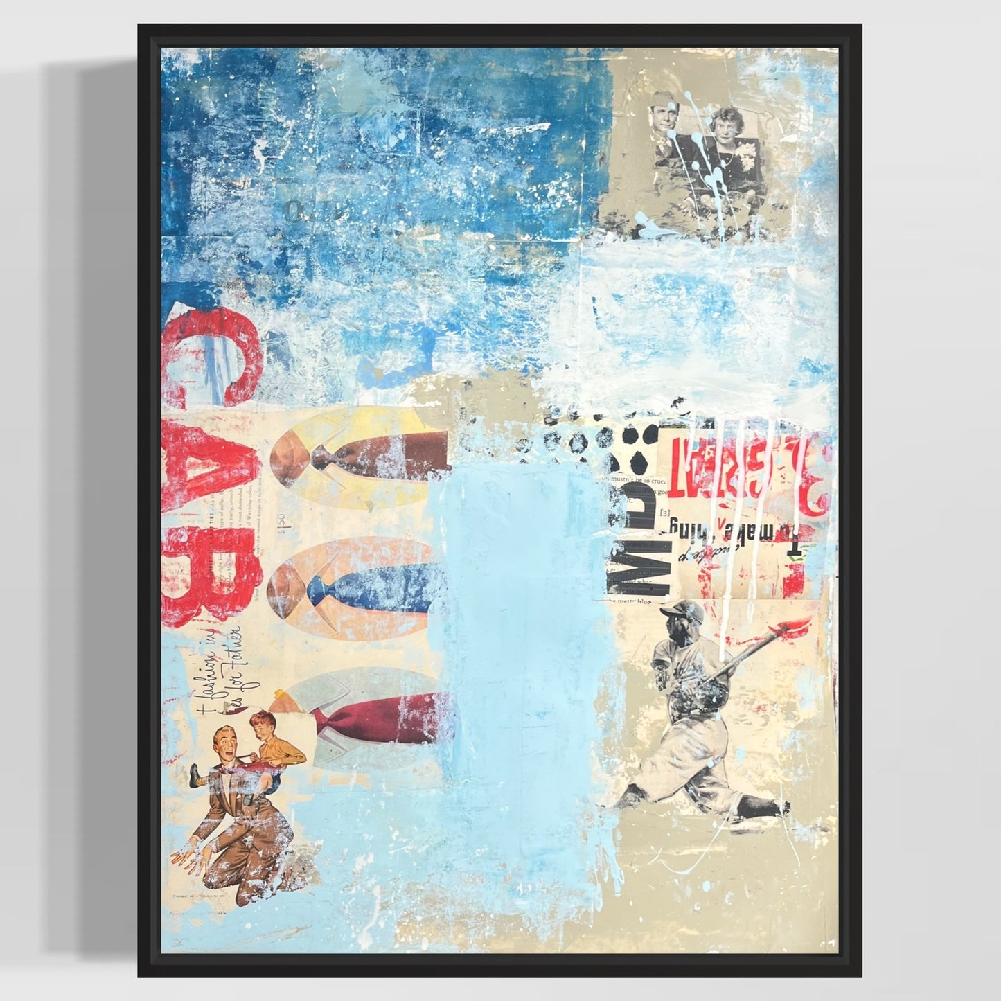 Original Mixed Media Abstract Modern Art Painting 18x24 "CAB" Signed