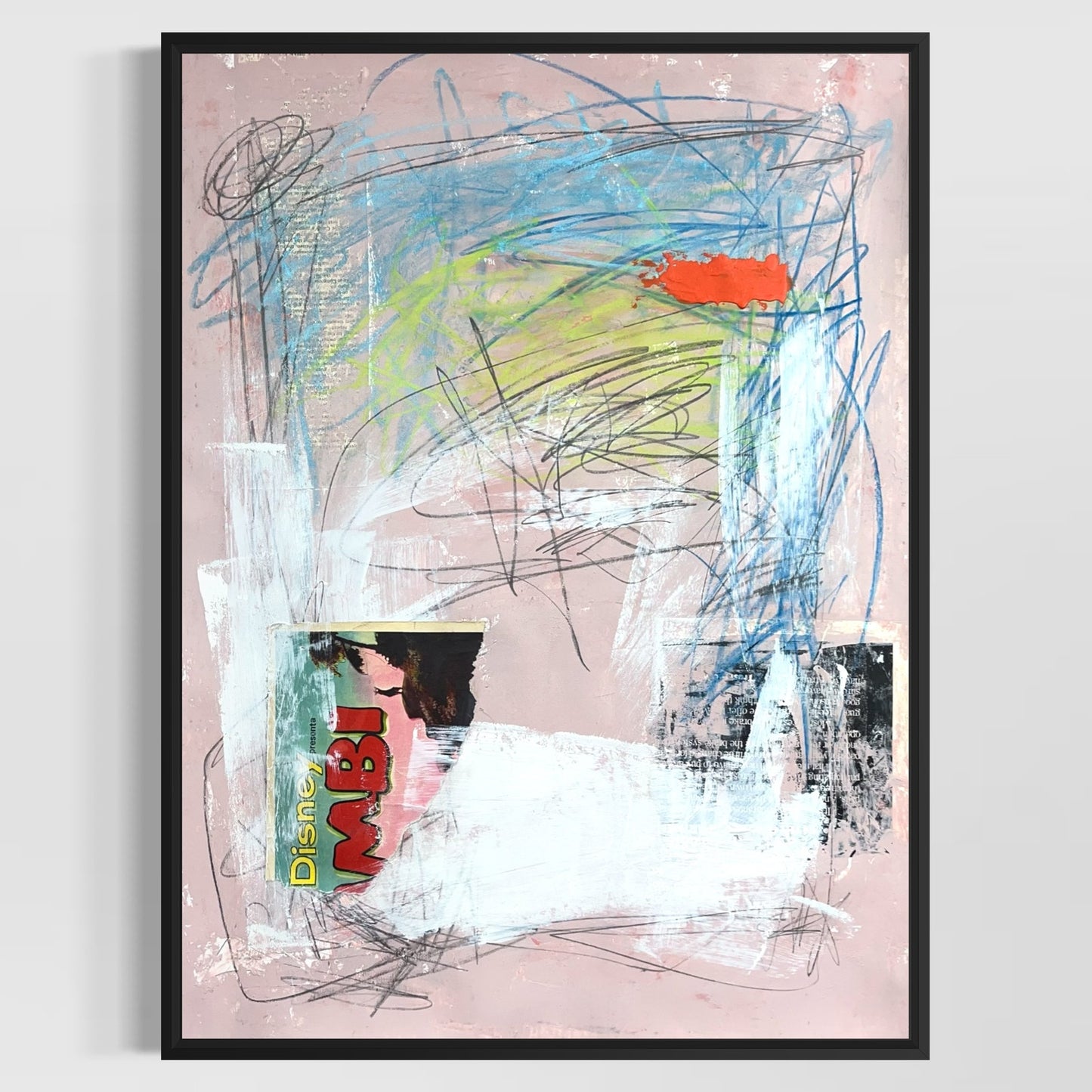 Original Mixed Media Abstract Modern Art Painting 18x24 "Onomastic" Signed