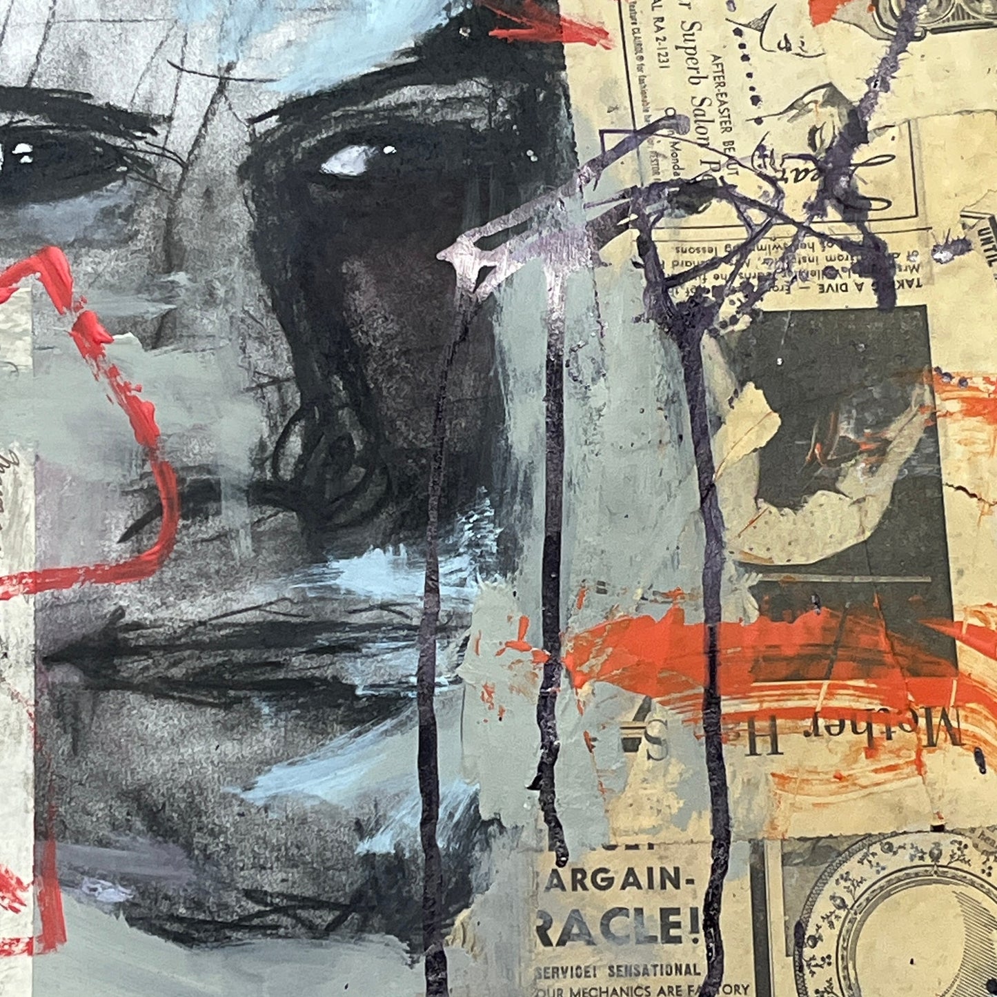 Original Mixed Media Abstract Art Painting 18x24 “Agency" Signed