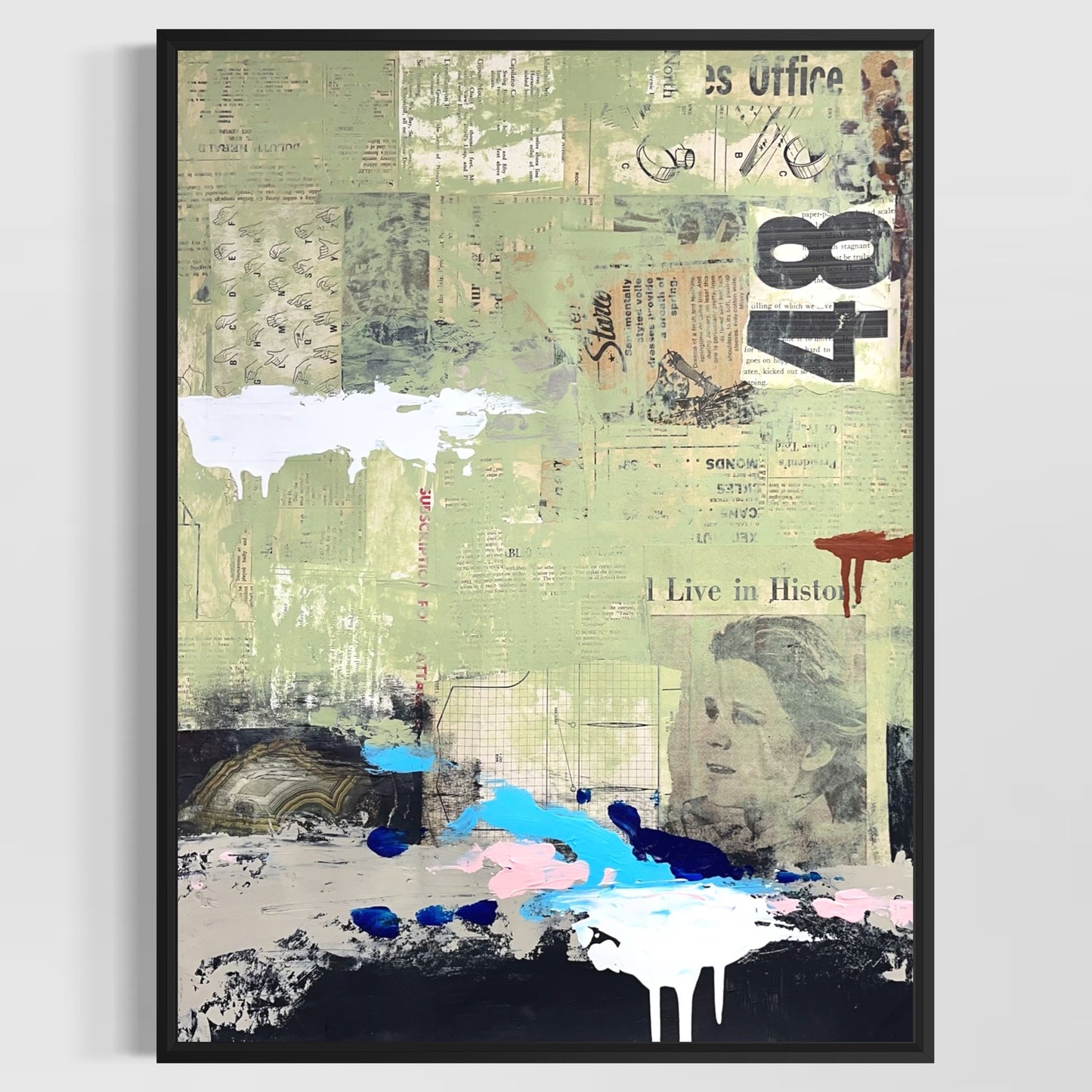 Original Mixed Media Abstract Modern Art Painting 18x24 "Spelter" Signed