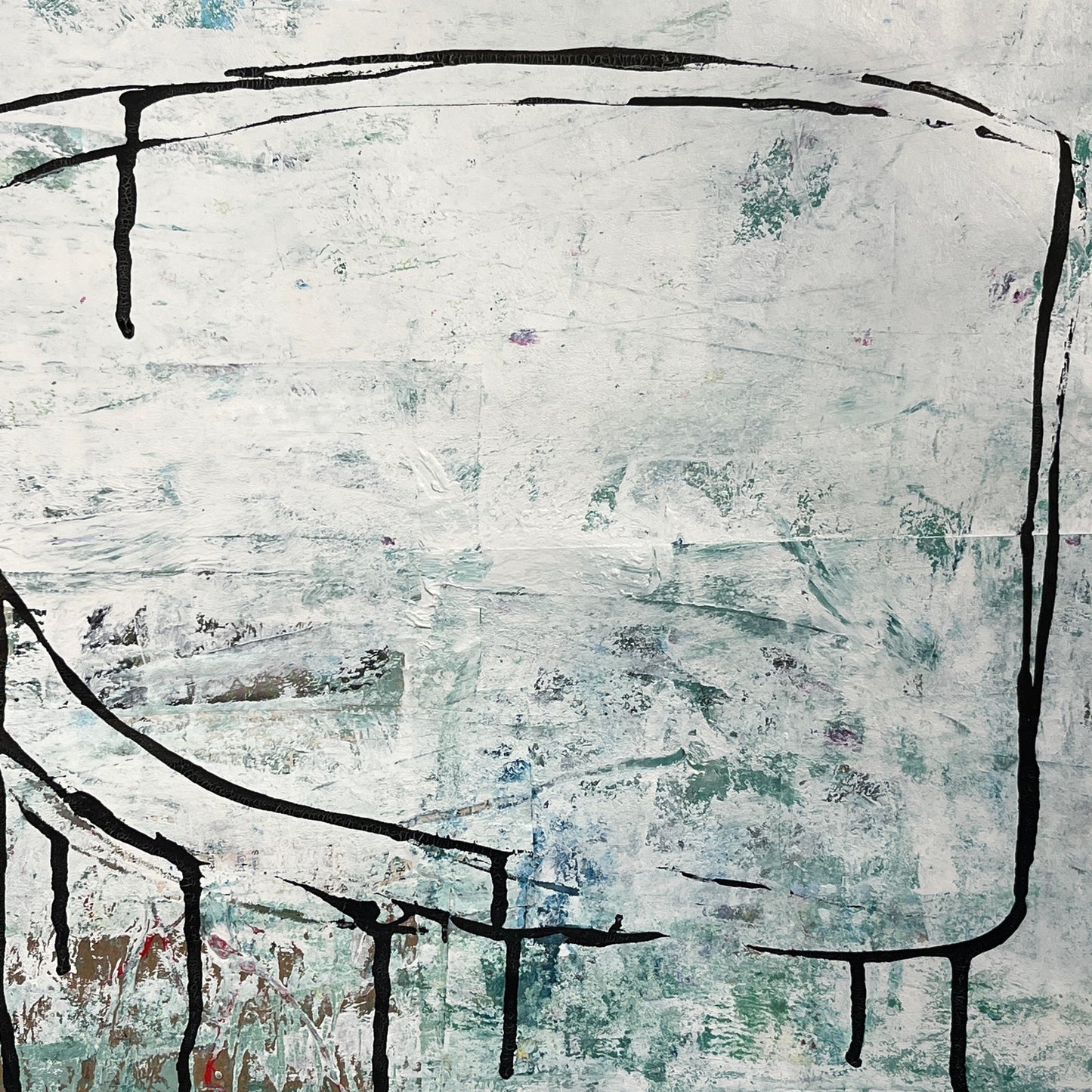 Original Mixed Media Abstract Modern Art Painting 24x36 "Ambit" Signed
