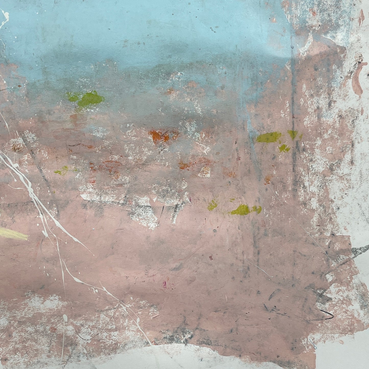 Original Mixed Media Abstract Modern Art Painting 24x36 "Chandelle" Signed