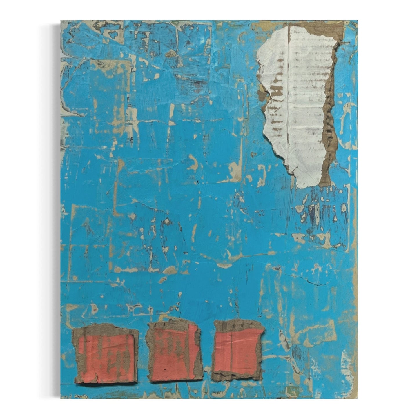 Original Mixed Media Abstract Art Collage Painting 11x14 "Seemly"