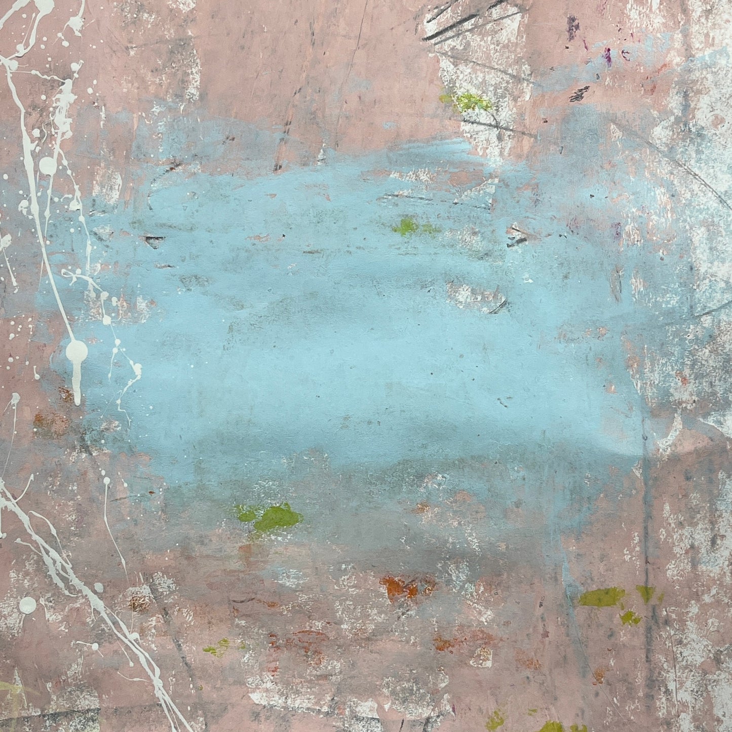Original Mixed Media Abstract Modern Art Painting 24x36 "Chandelle" Signed