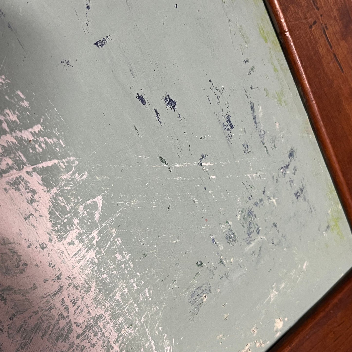 Original Wood Framed Mixed Media Abstract Art Painting 18x21 w/ COA