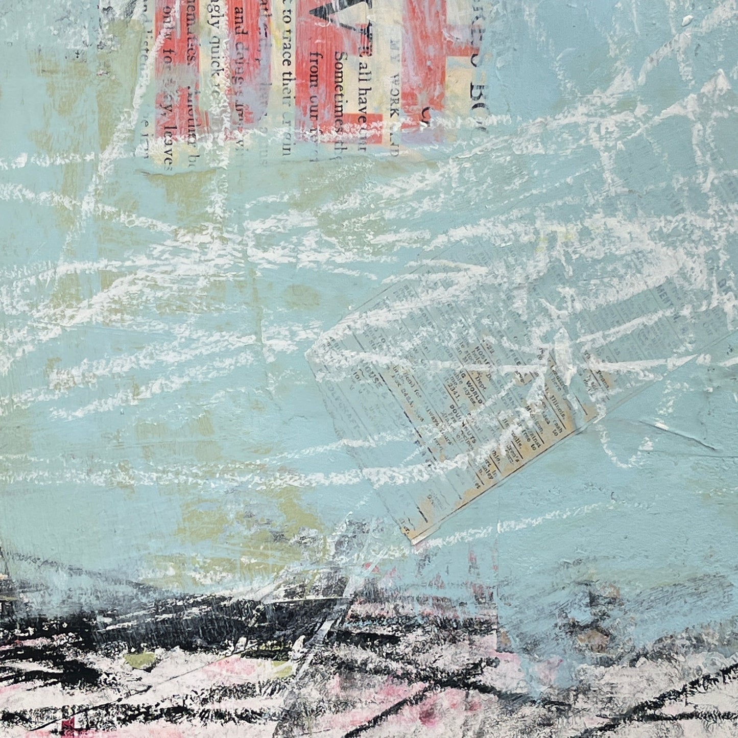 Original Mixed Media Abstract Modern Art Painting 18x24 "Adoral" Signed
