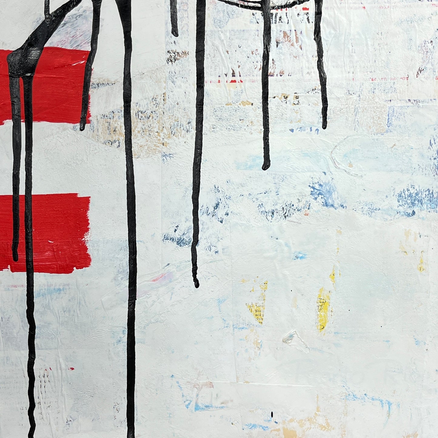 Original Mixed Media Abstract Modern Art Painting 18x24 "Rushlight" Signed