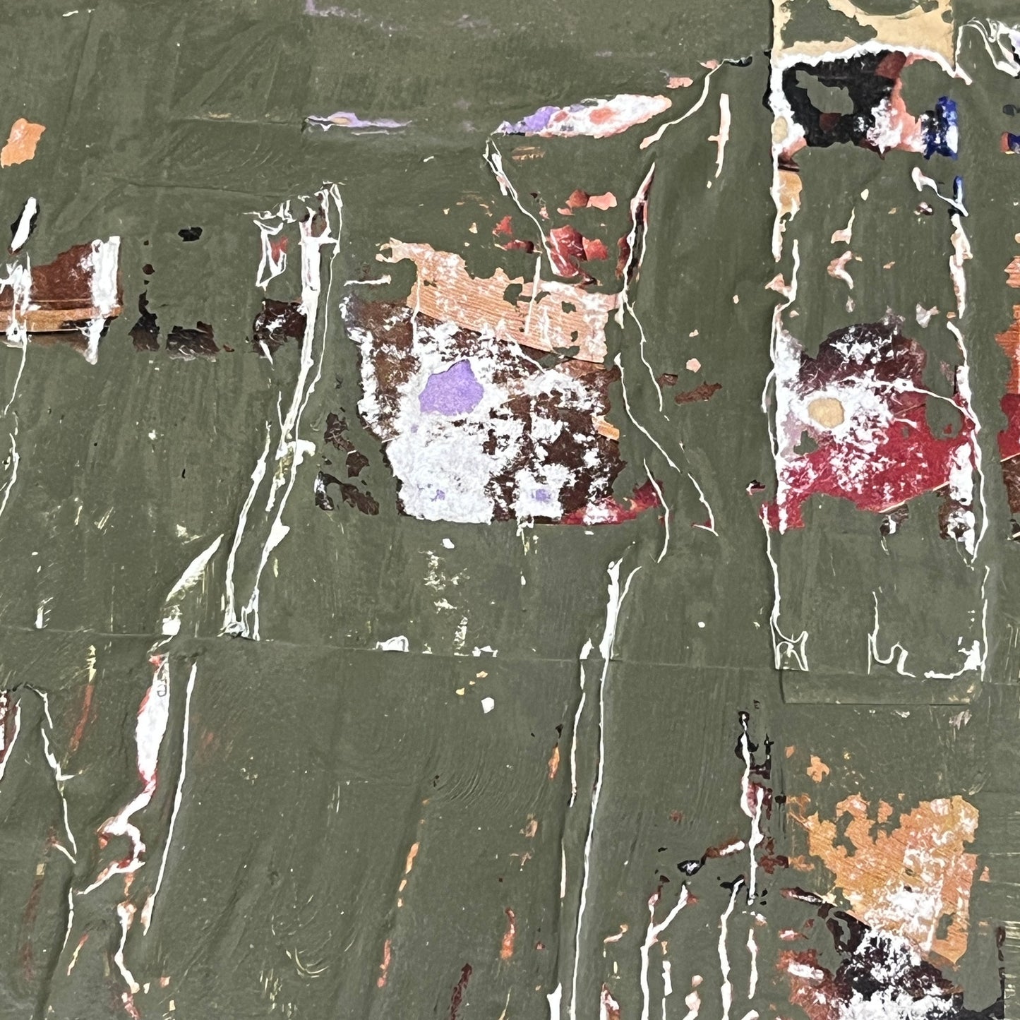 Original Framed Mixed Media Modern Art Collage Painting 12x18 "Luggage"
