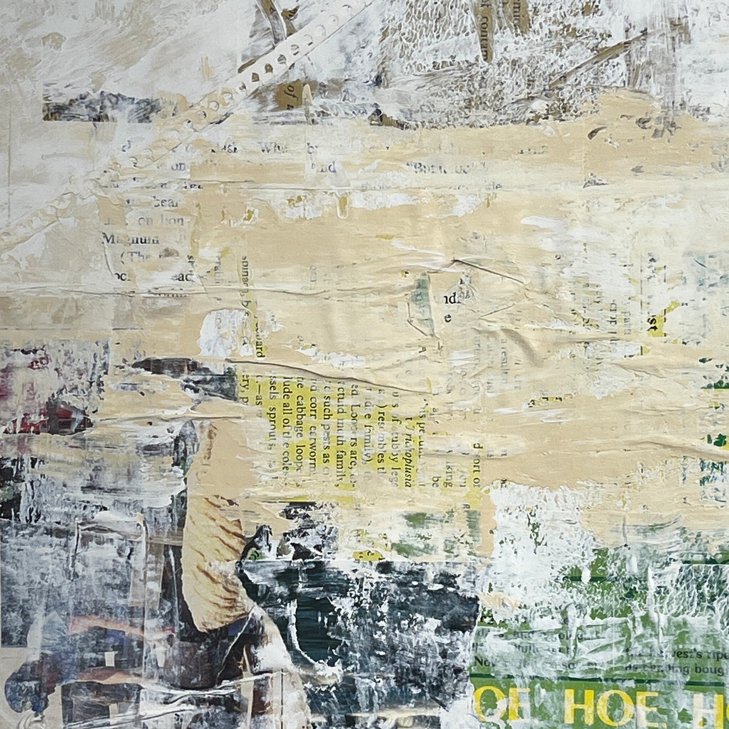 Original Mixed Media Abstract Modern Art Painting 18x24 "And John" Signed