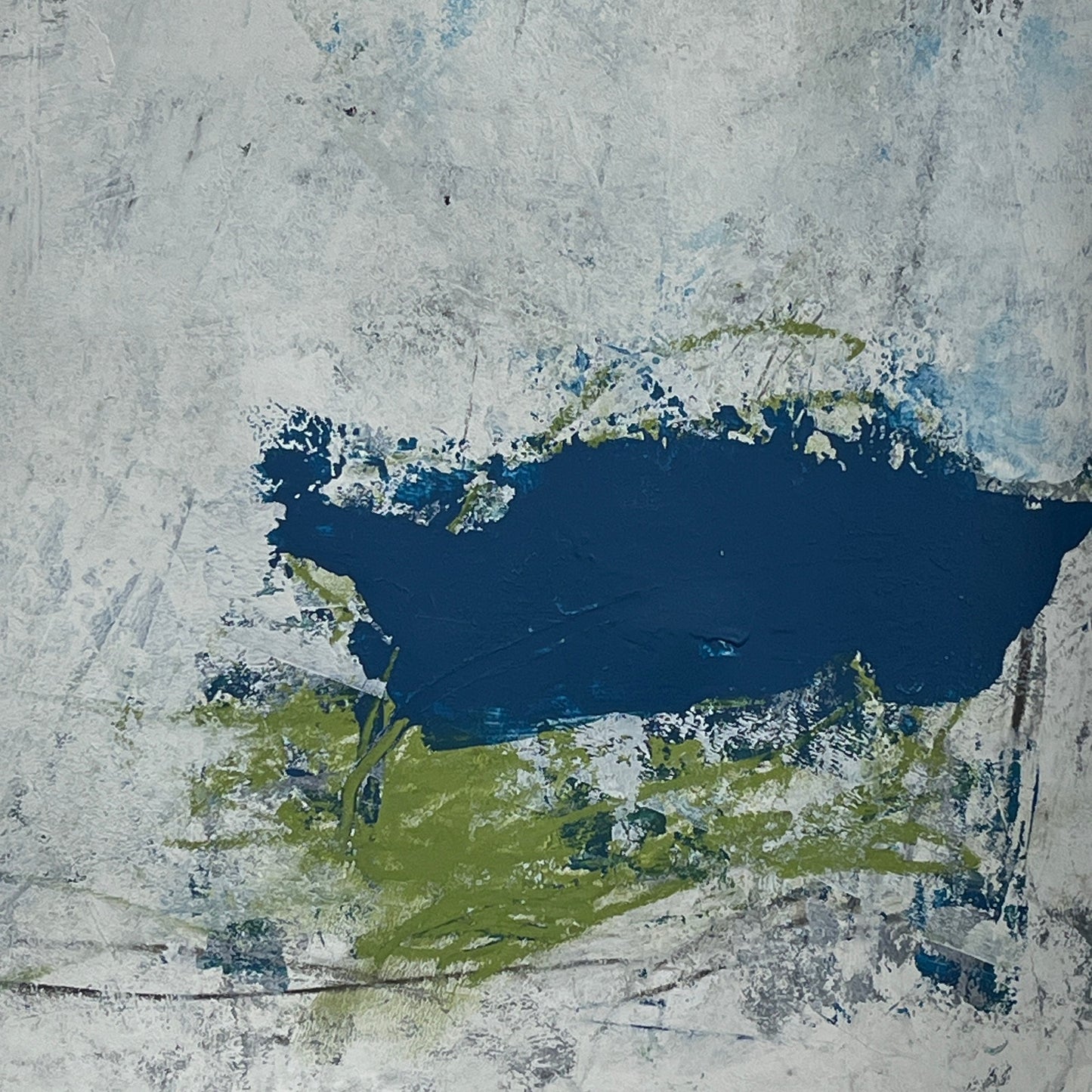 Original Mixed Media Abstract Modern Art Painting 18x24 "Ferriferous" Signed