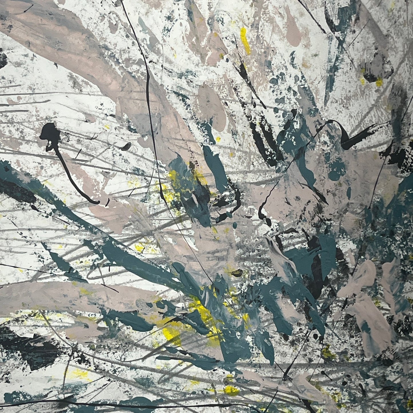 Original Mixed Media Abstract Modern Art Painting 24x36 "Pari Passu" Signed