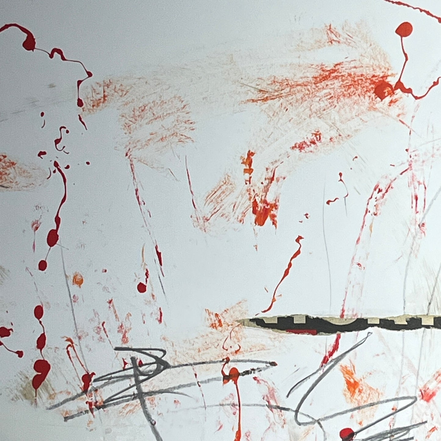 Original Mixed Media Abstract Modern Art Painting 18x24 "Natiform" Signed