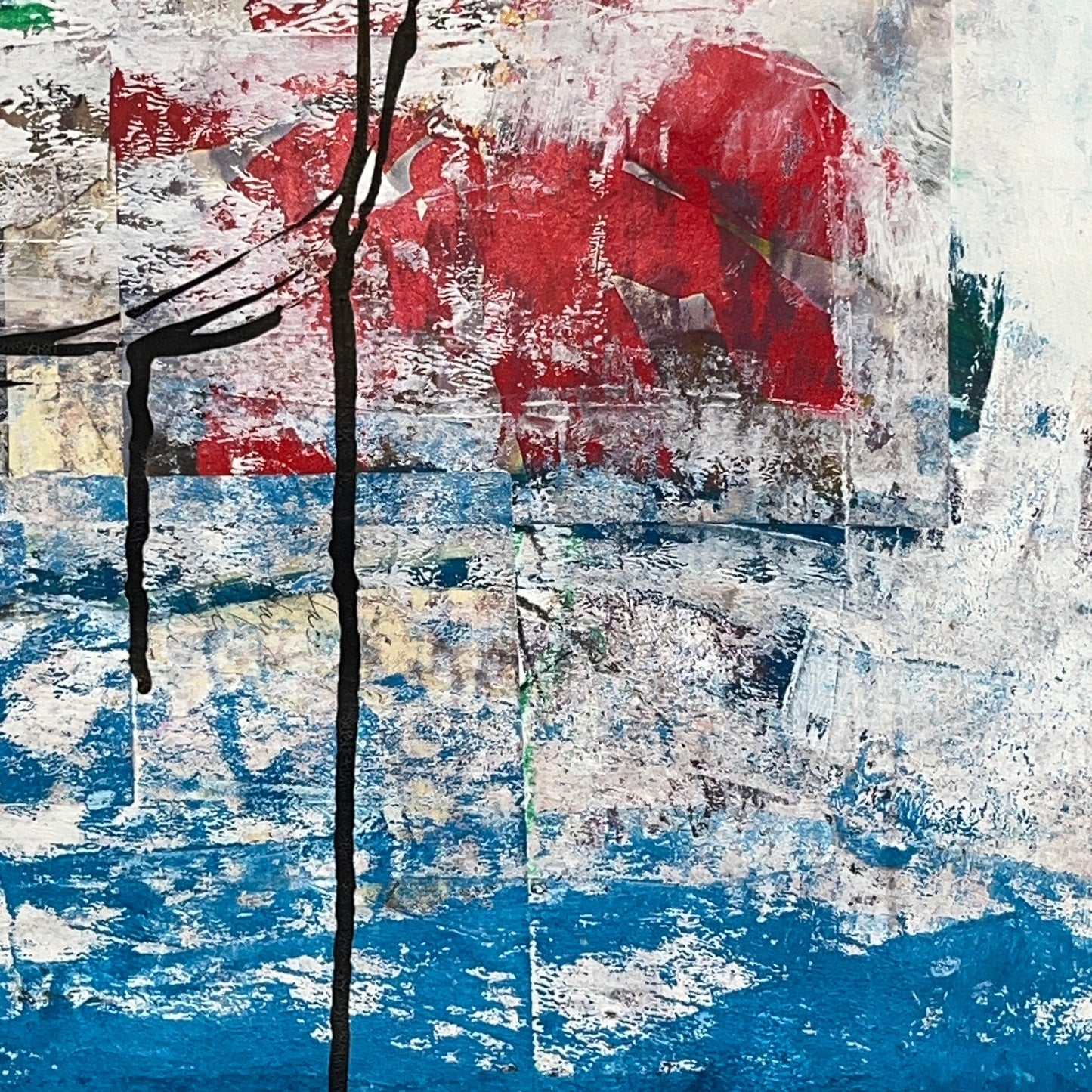 Original Mixed Media Abstract Modern Art Painting 24x36 "Tardiloquent" Signed